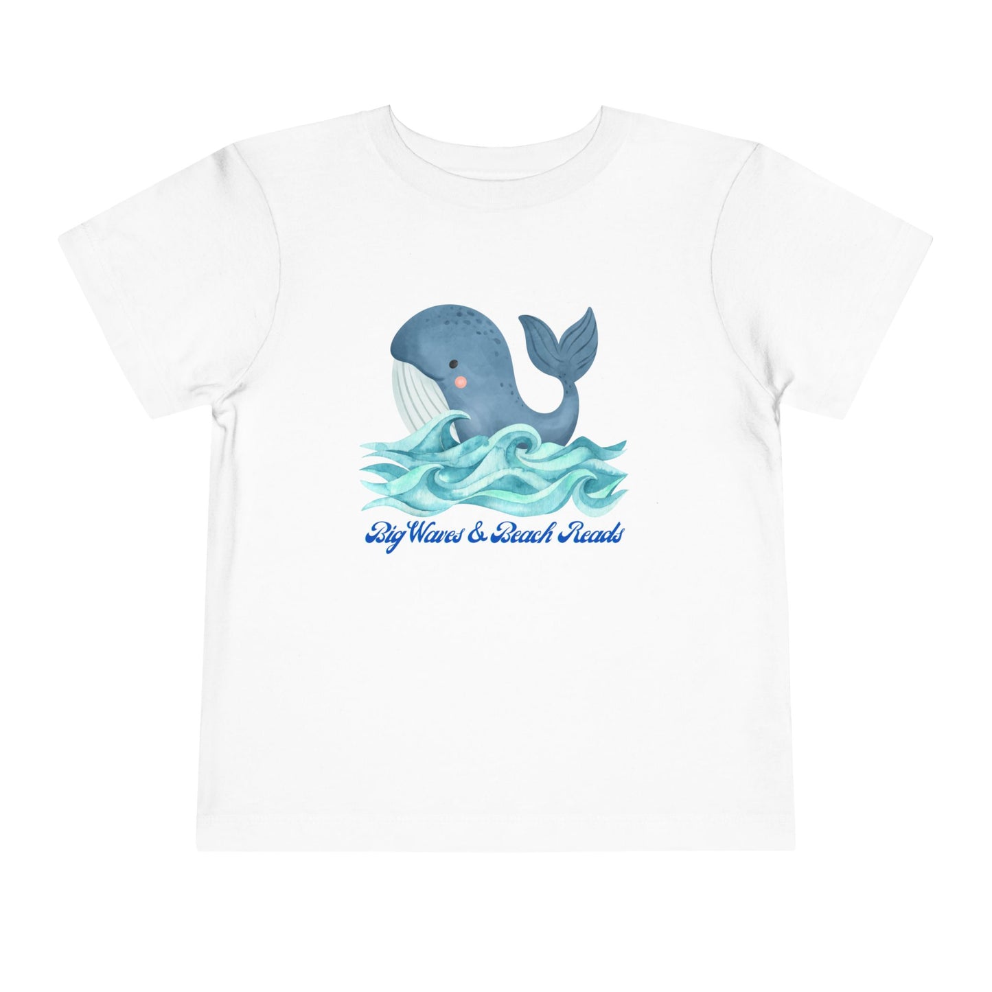 Toddler Big Waves & Beach Reads Whale Tee β Ocean-Loving Bookworm Shirt for Kids