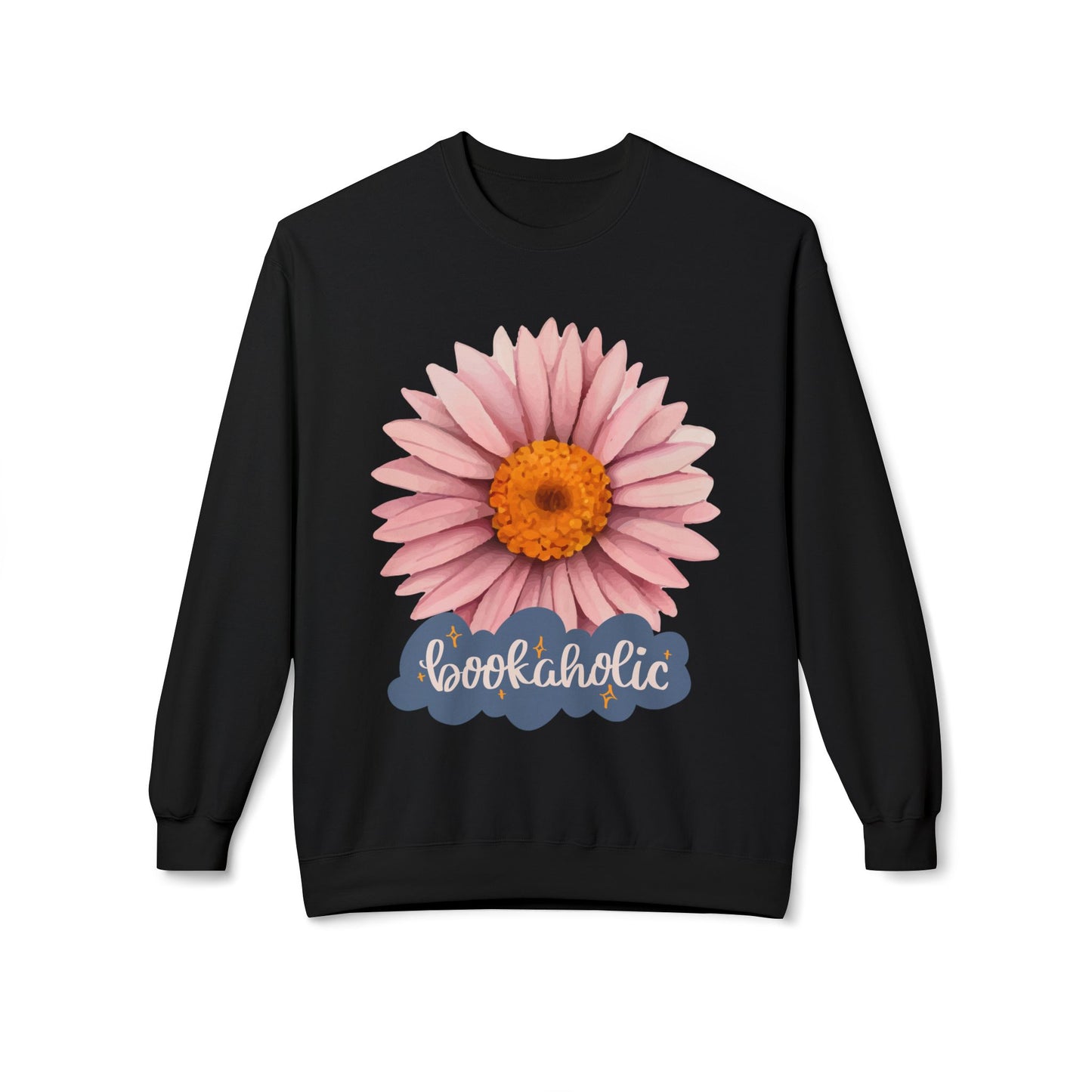 Teen/Adult Unisex Bookaholic Sweatshirt – Floral Book Lover Crewneck for Readers in Bloom