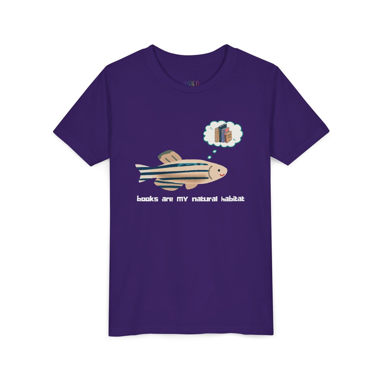 Youth Books Are My Natural Habitat Tee – Perfect for Young Bookworms, A playful design for deep-diving readers