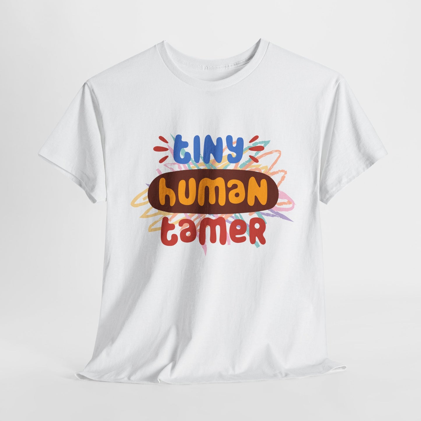 Teen/Adult Unisex Tiny Human Tamer Tee – Bold & Funny Shirt for Teachers and Caregivers