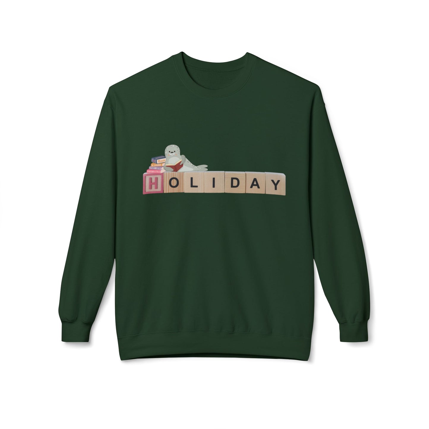 Teen/Adult Unisex Holiday Sweatshirt β Cozy Reading Break Design for Book Lovers