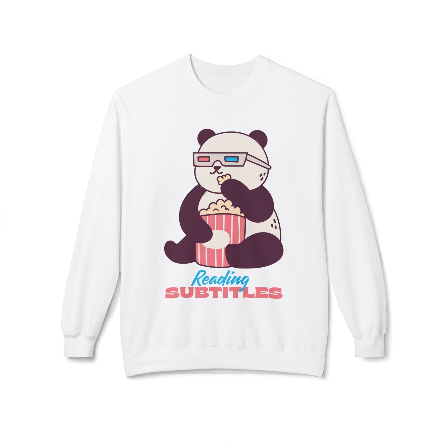 Teen/Adult Unisex Reading Subtitles Sweatshirt – Cozy Movie Night Bookish Apparel
