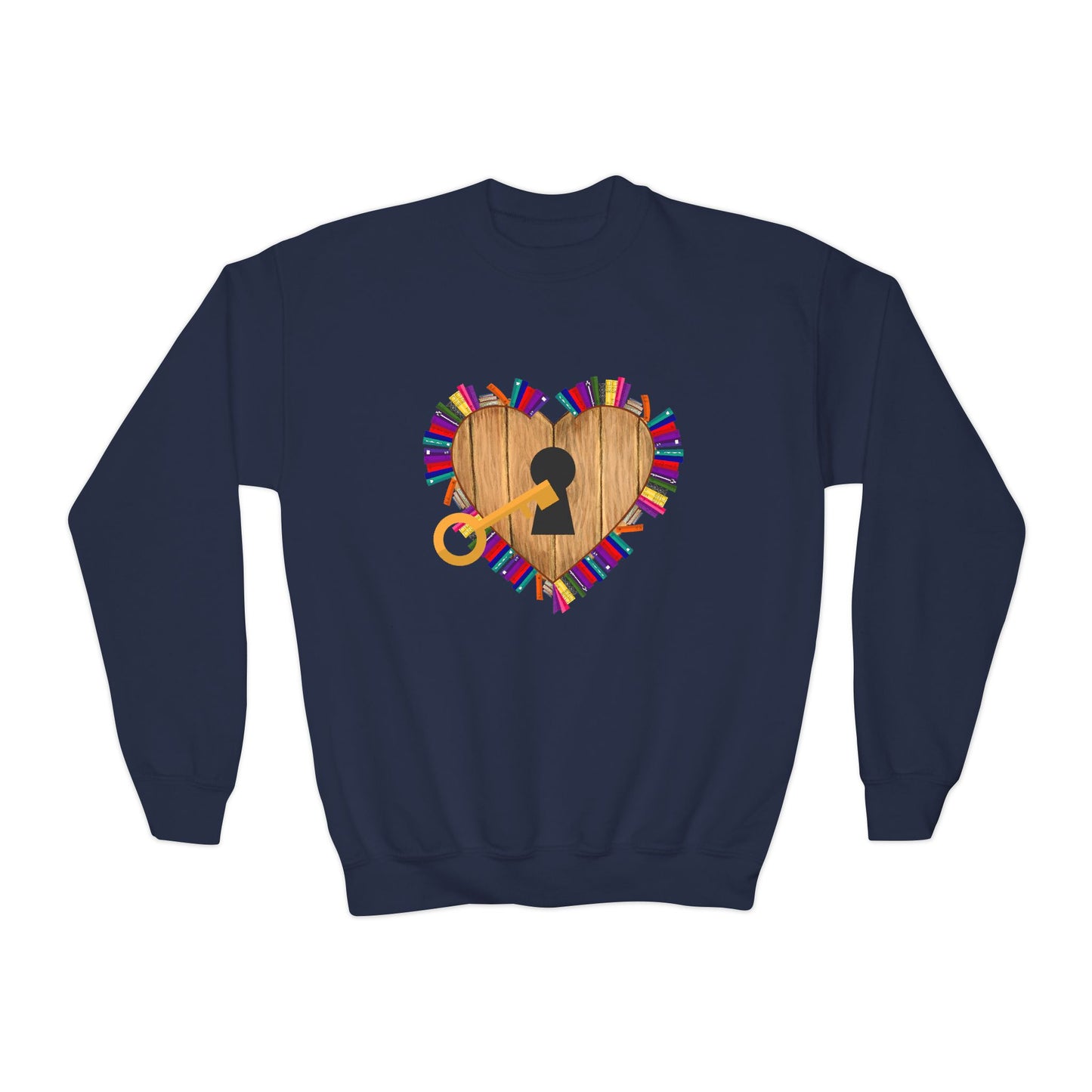 Youth Key to the Heart Sweatshirt β Unlock Your Love of Reading