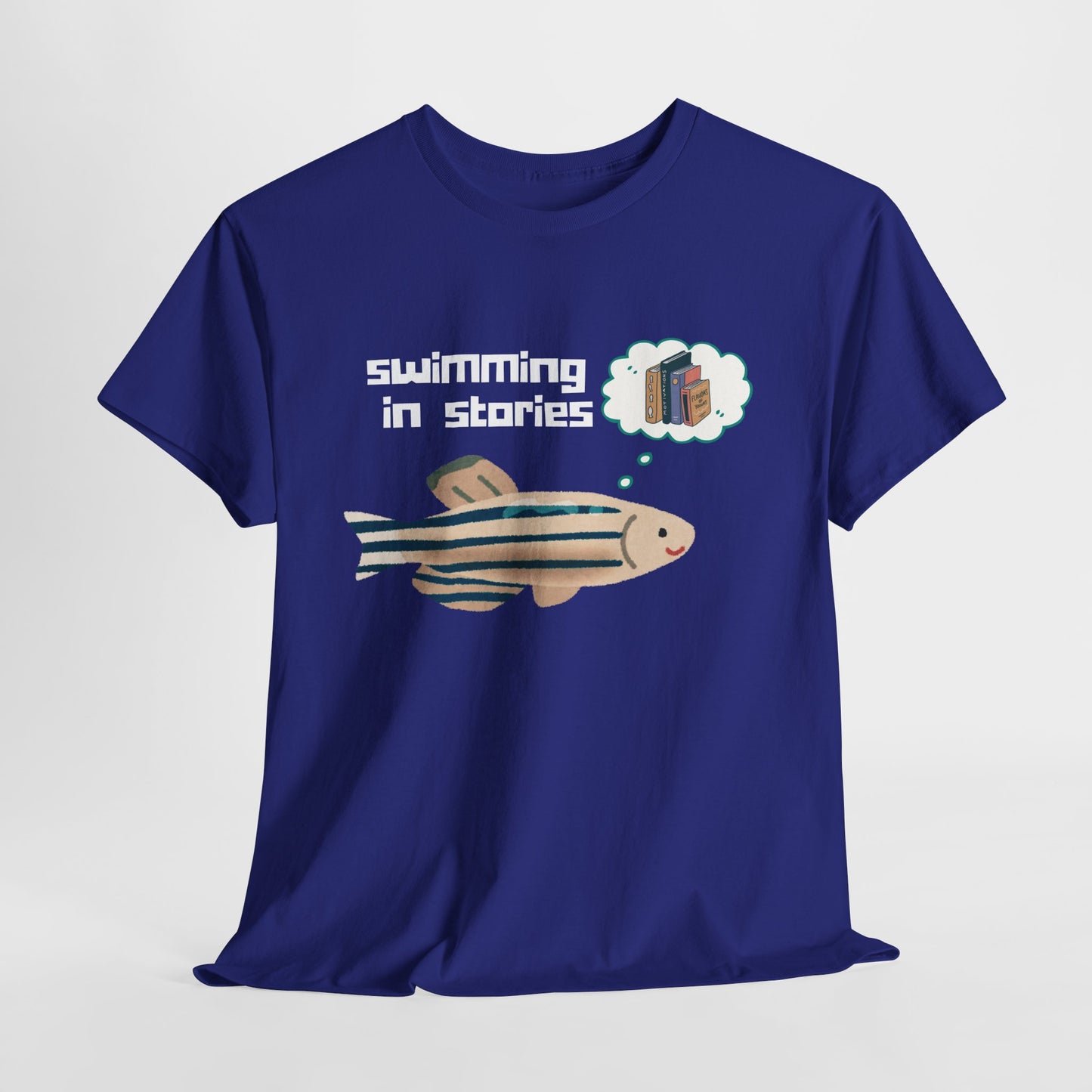 Teen/Adult Unisex Swimming in Stories Tee – For Readers Who Dive Deep Into Books