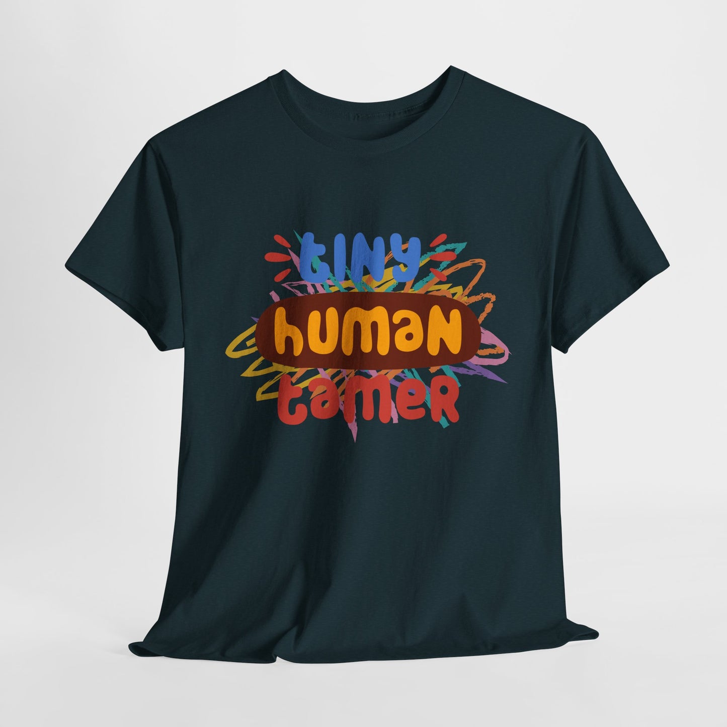 Teen/Adult Unisex Tiny Human Tamer Tee – Bold & Funny Shirt for Teachers and Caregivers
