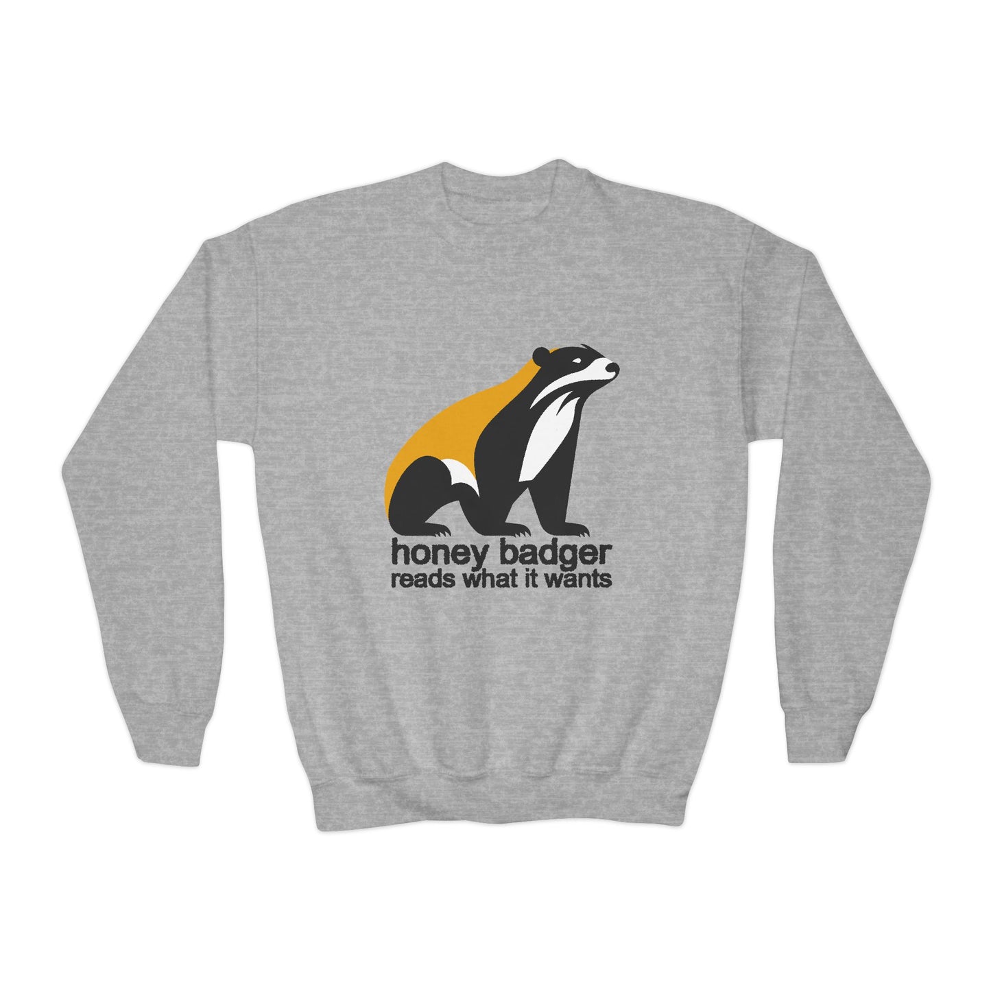 Youth Honey Badger Sweatshirt β Reads What It Wants!