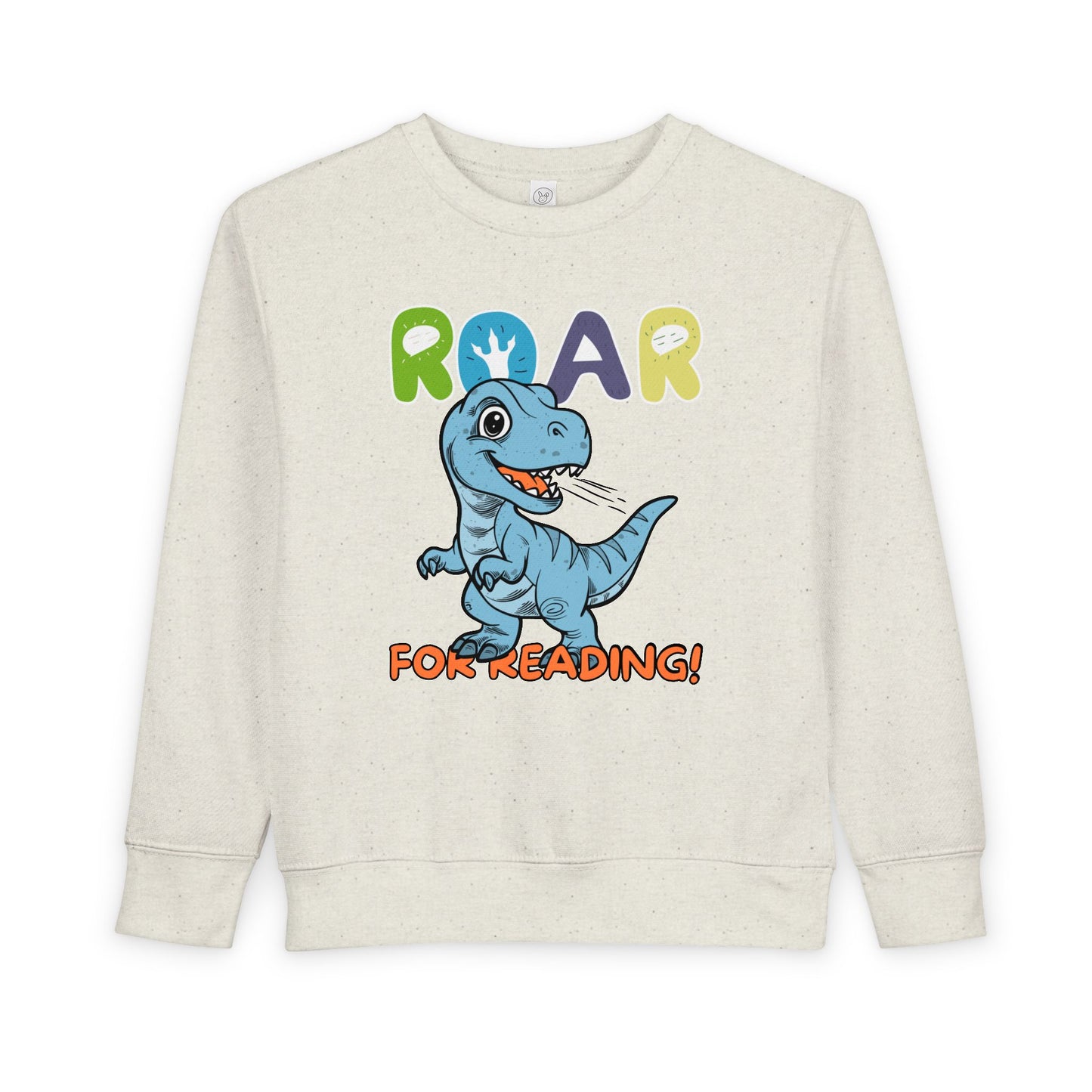Toddler Roar for Reading Sweatshirt β Dinosaur Reading Crewneck for Little Book Explorers