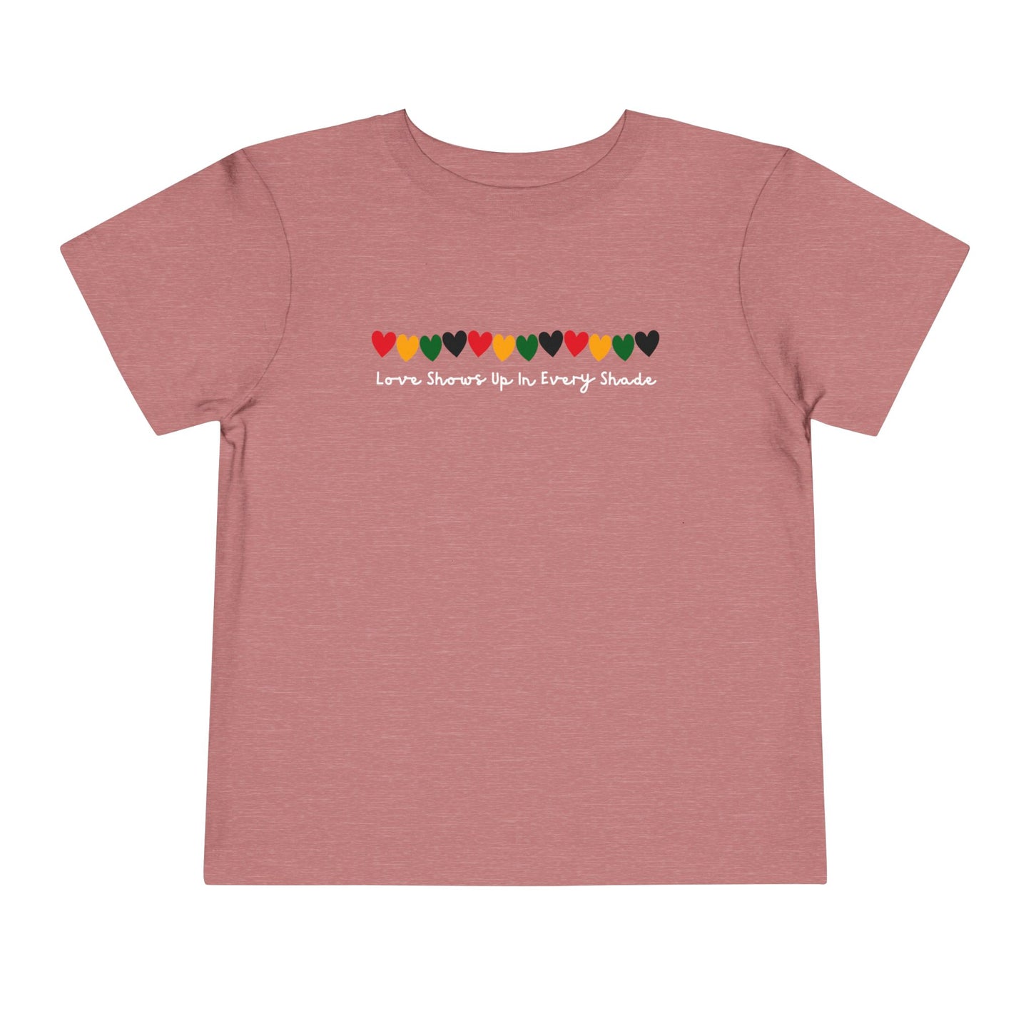 Toddler Love in Every Shade Tee – Inclusive Heart Shirt for Little Ones