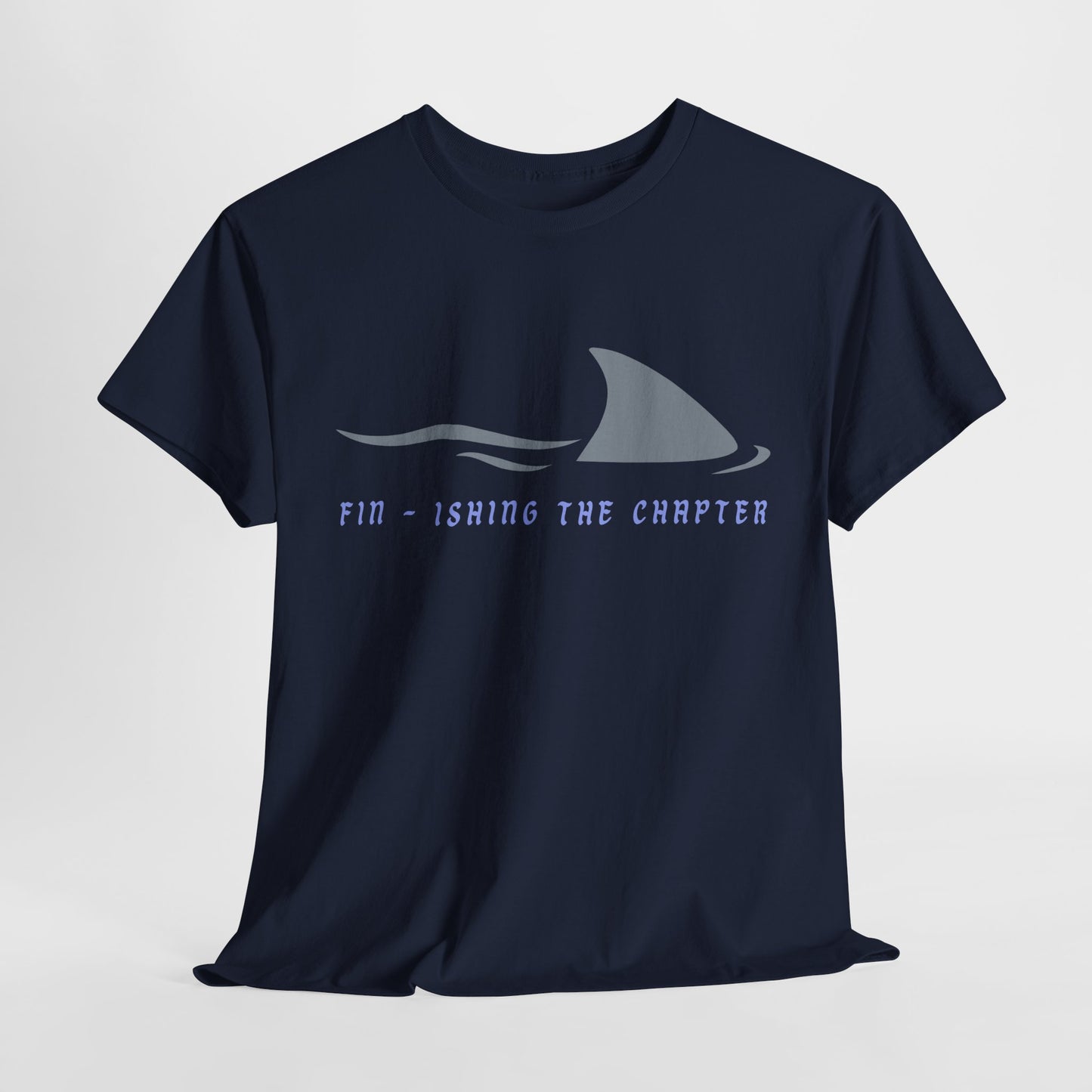 Teen/Adult Unisex Fin-ishing the Chapter – Shark Reader Tee for Book Devourers