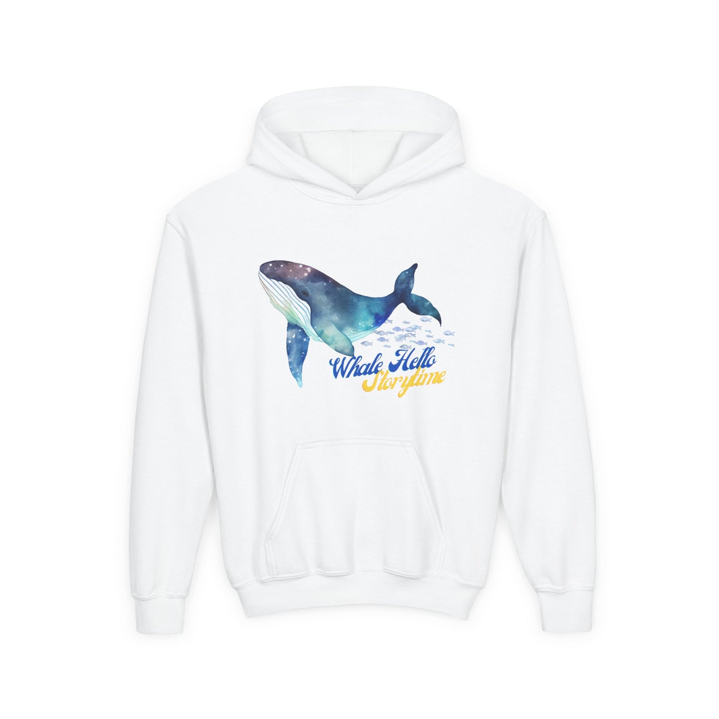 Youth Whale Hello Storytime Hoodie β Dive Into Reading Fun!