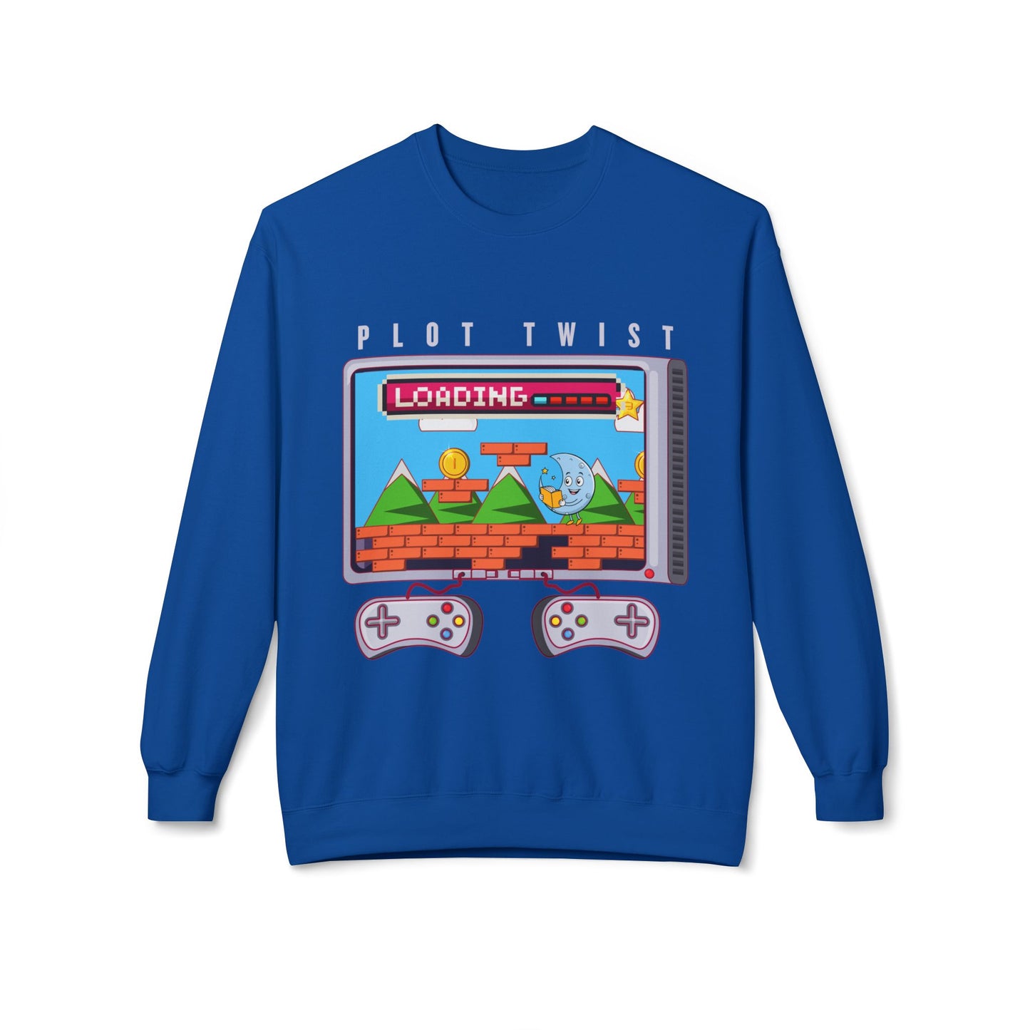 Teen/Adult Unisex Plot Twist Loading Sweatshirt – Gamer Story Crossover for Readers and Players