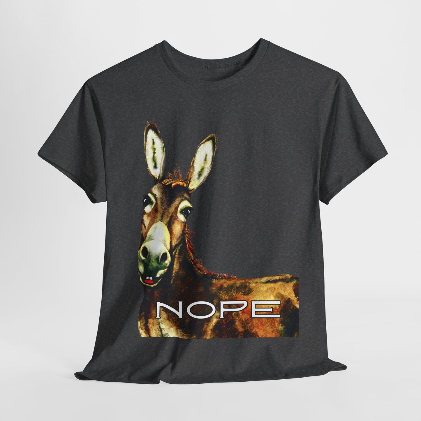 Teen/Adult Unisex NOPE Tee – Funny Animal Shirt for Mood Managers, Introverts & Professional Boundary-Setters