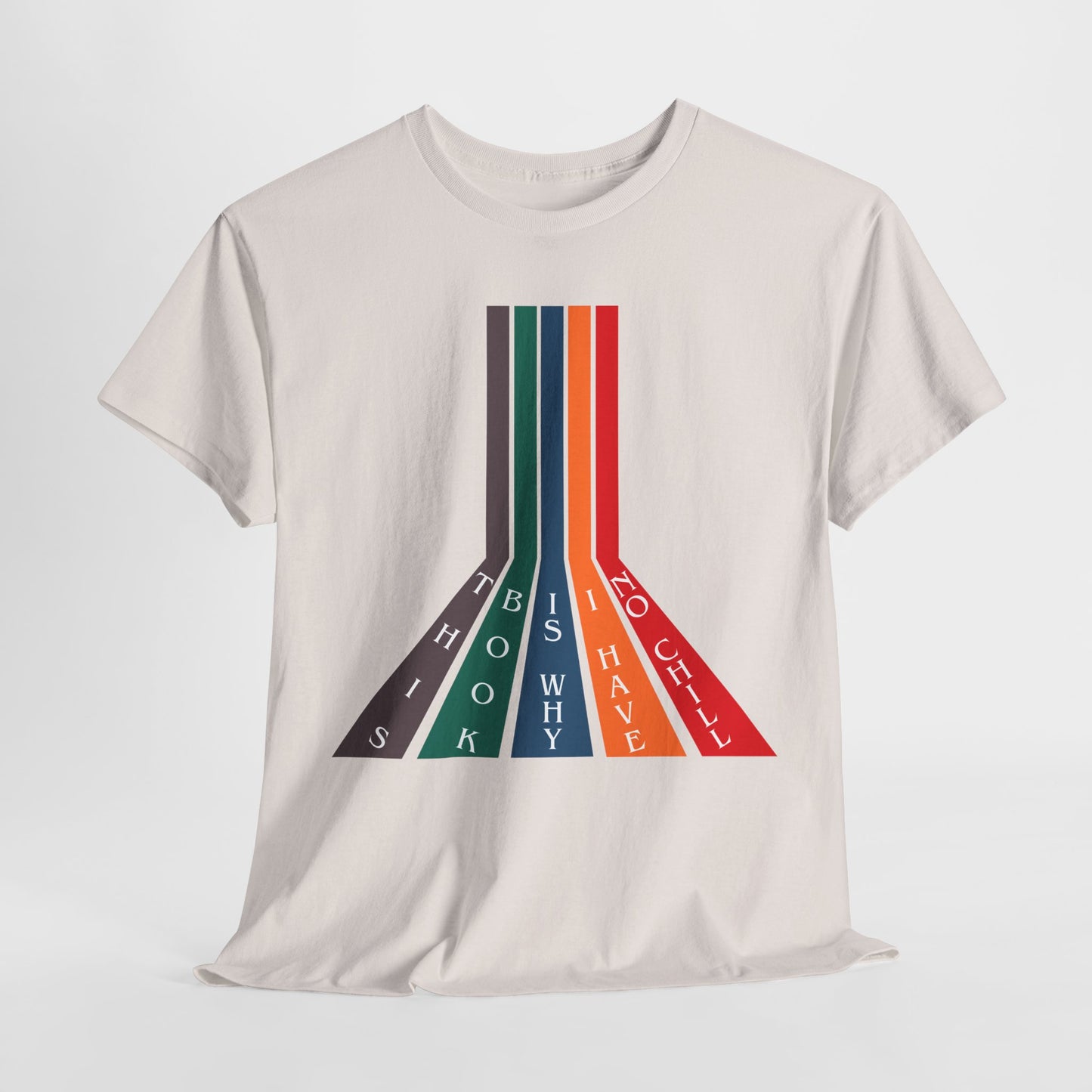 Teen/Adult Unisex Bookish Tee – This Book Is Why I Have No Chill (Color Stripe Edition)