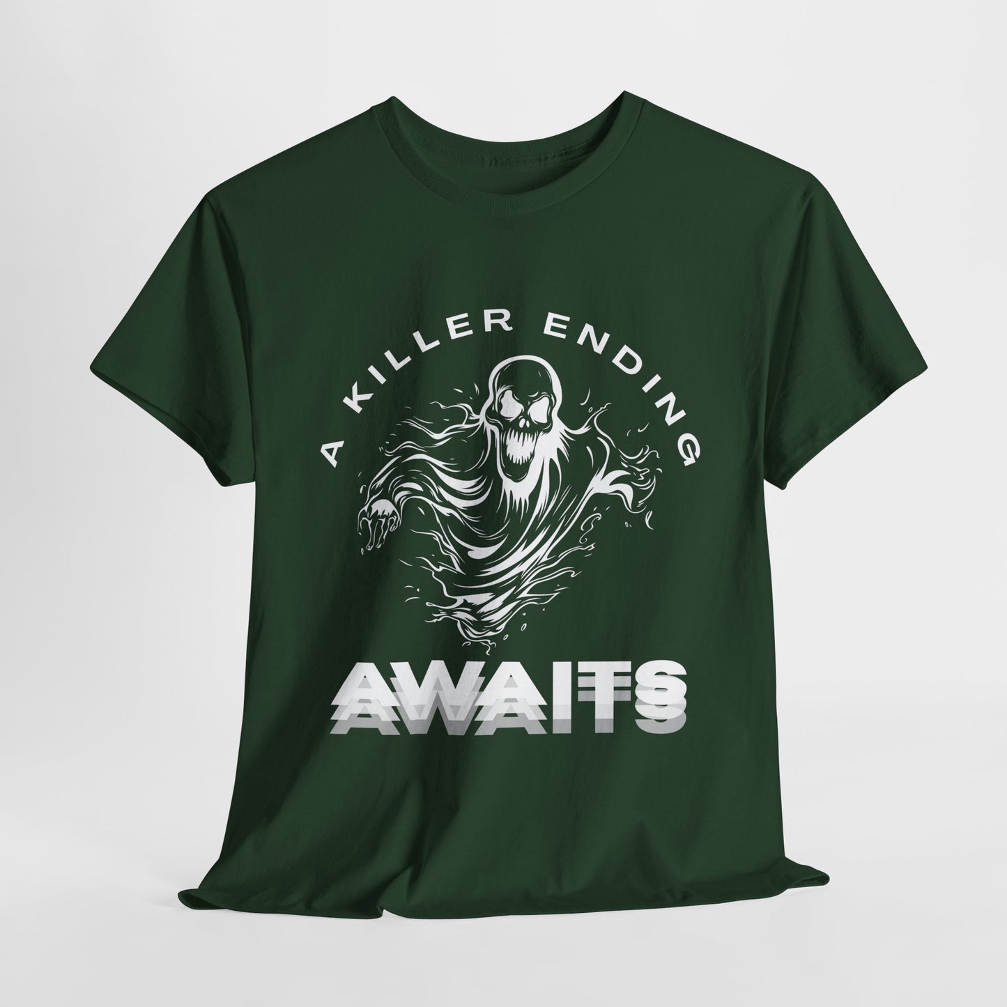 Teen/Adult Unisex A Killer Ending Awaits T-Shirt – Horror Thriller Graphic Tee