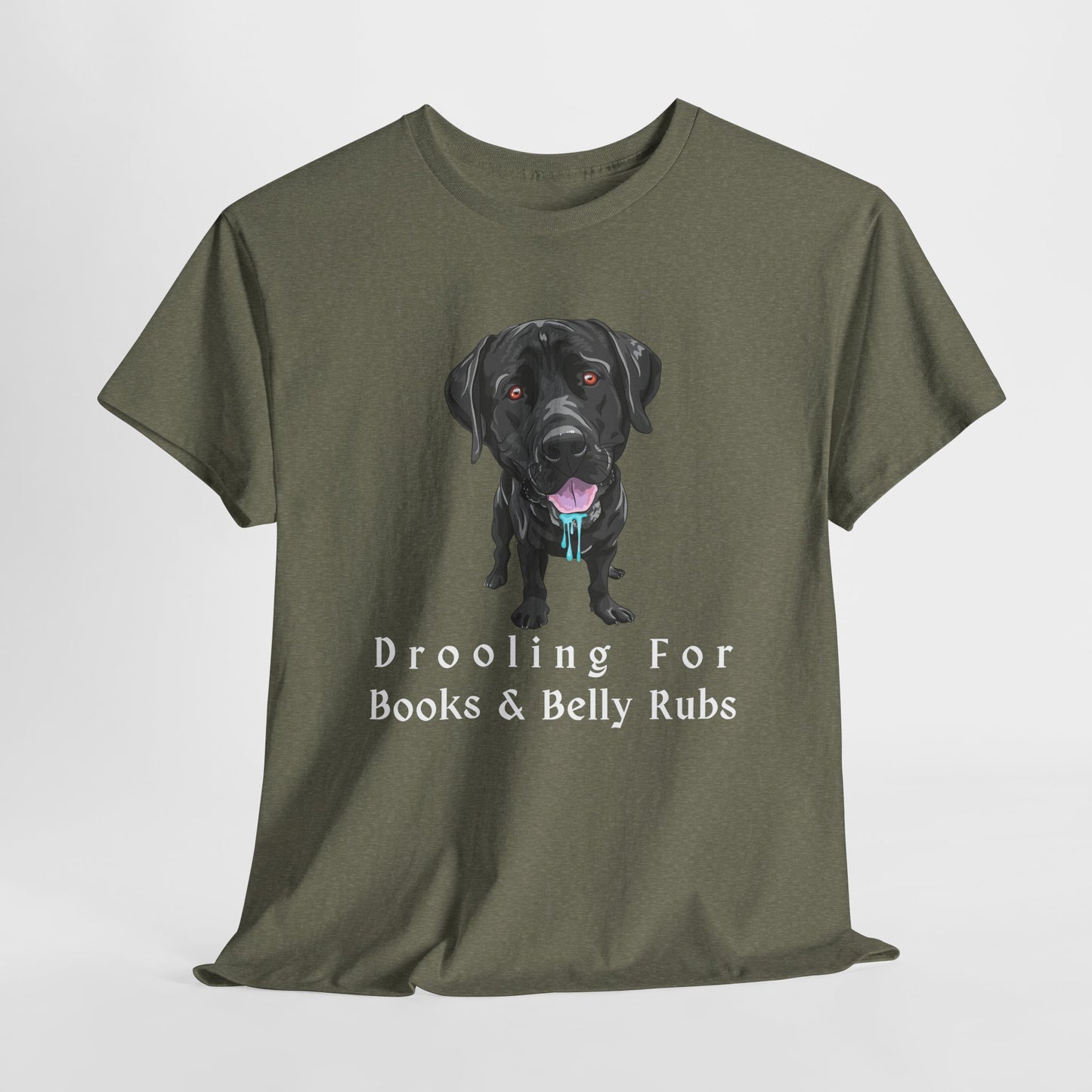 Teen/Adult Unisex Books & Belly Rubs Tee – Dog-Approved and Reader-Ready