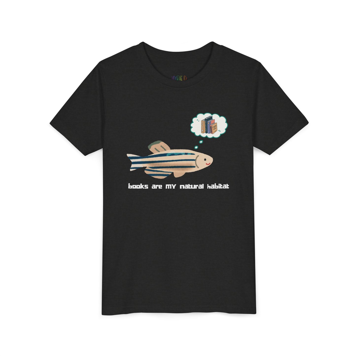 Youth Books Are My Natural Habitat Tee – Perfect for Young Bookworms, A playful design for deep-diving readers