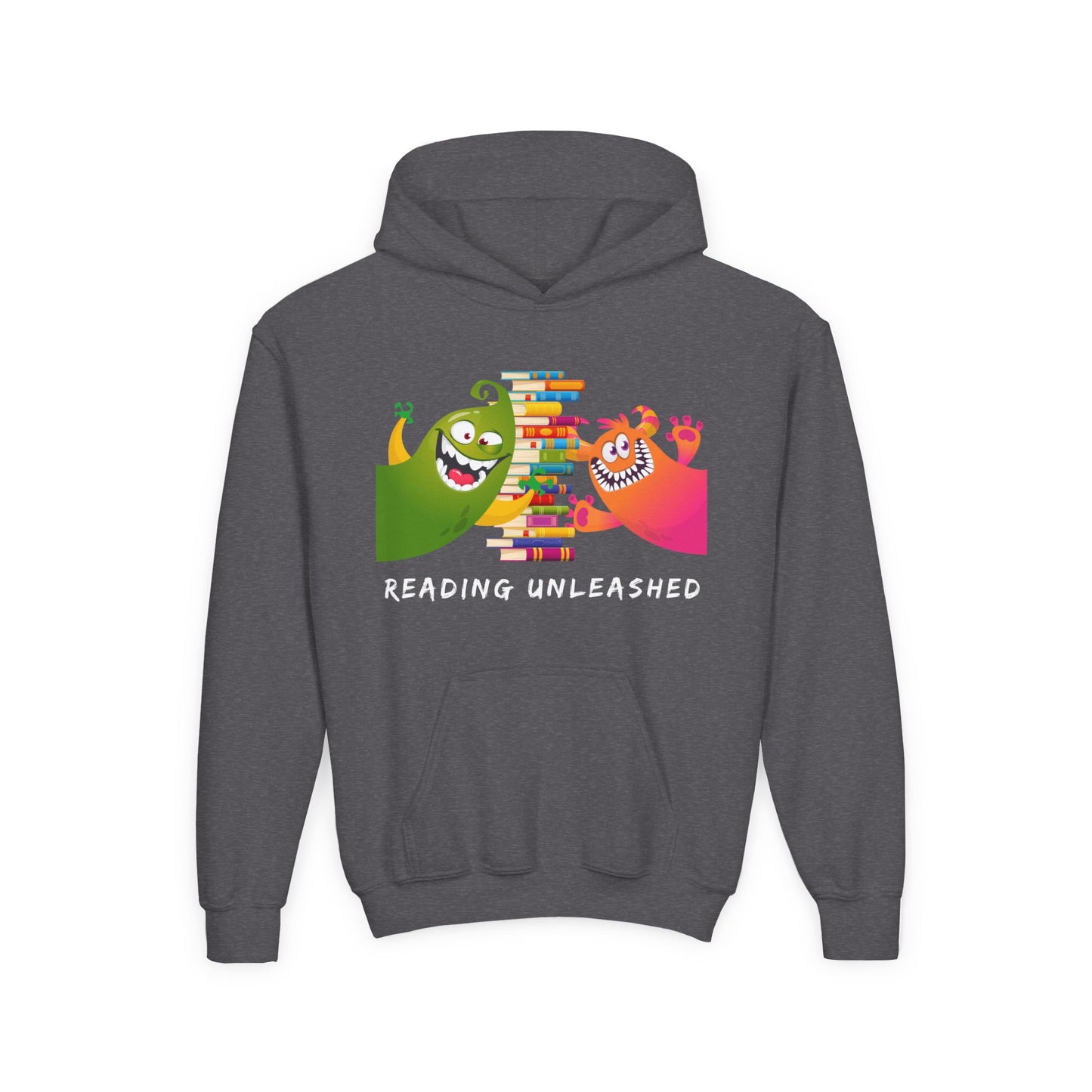 Youth Reading Unleashed Hoodie β Monsters Love Books Too!