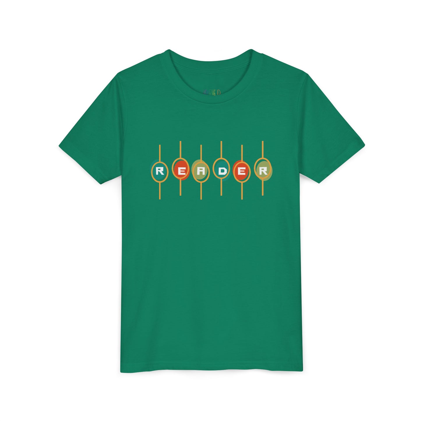 Youth READER Retro Dial Tee, For bookworms who like their style as bold as their stories