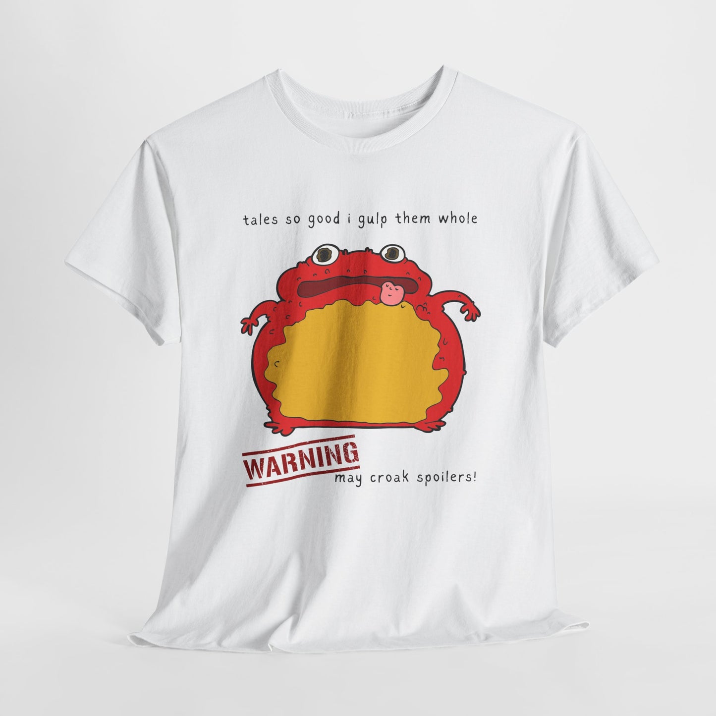 Teen/Adult Unisex Spoiler Croaker Tee – Devour Books, Dish Endings