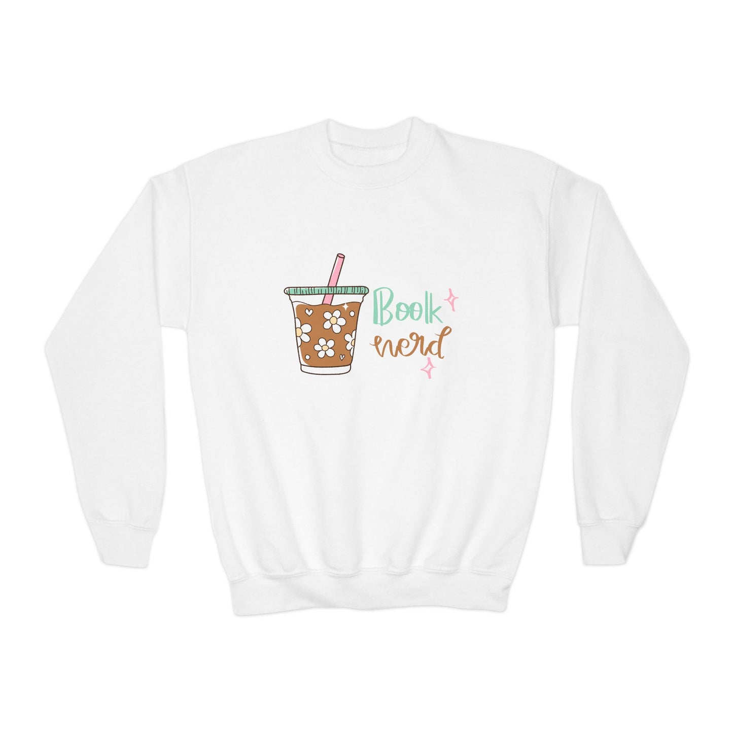 Youth Book Nerd Sweatshirt – Sweet Reads & Chill Vibes