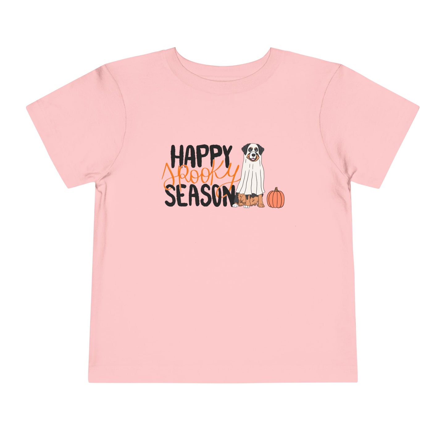 Toddler "Happy Spooky Season" Tee β Cute Halloween Dog & Pumpkin Shirt