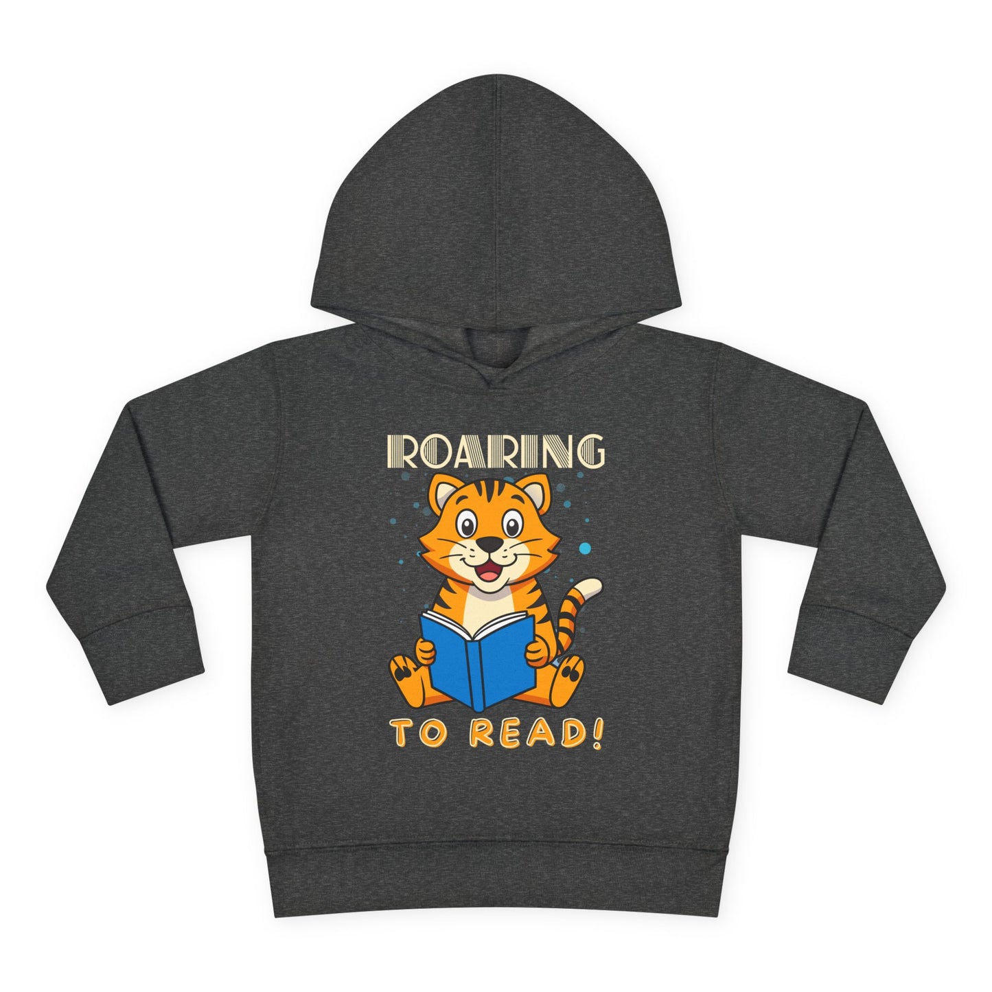 Toddler Roaring to Read Hoodie โ Tiger Book Lover Design
