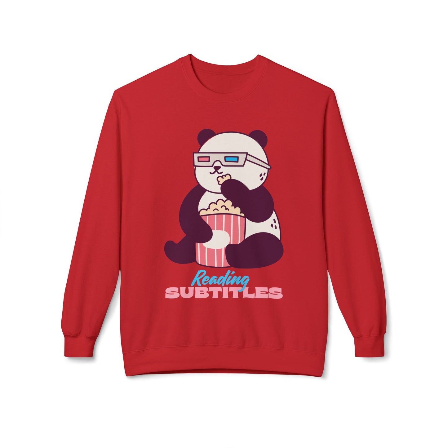Teen/Adult Unisex Reading Subtitles Sweatshirt – Cozy Movie Night Bookish Apparel