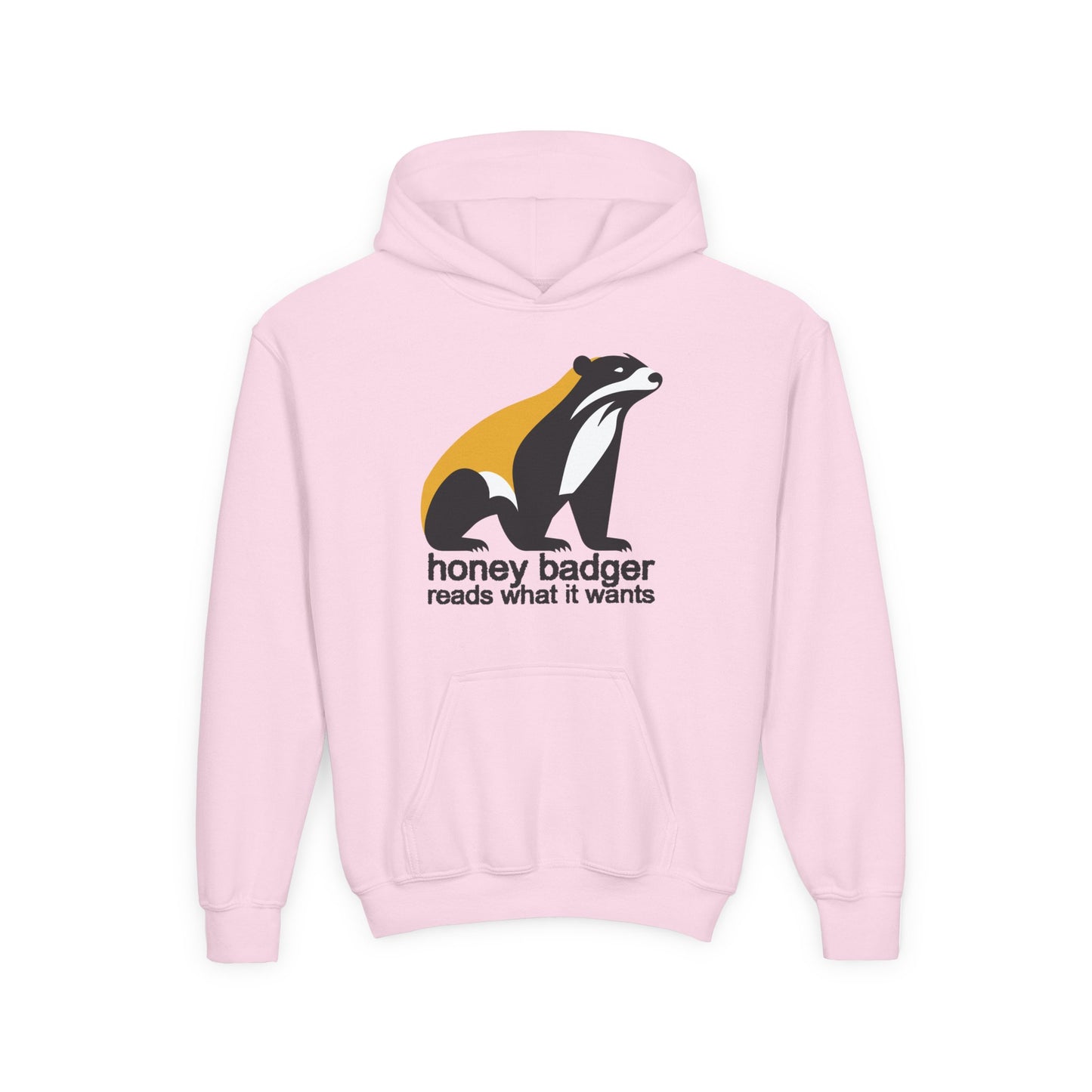 Teen/Adult Unisex Hoodie – Honey Badger Reads What It Wants