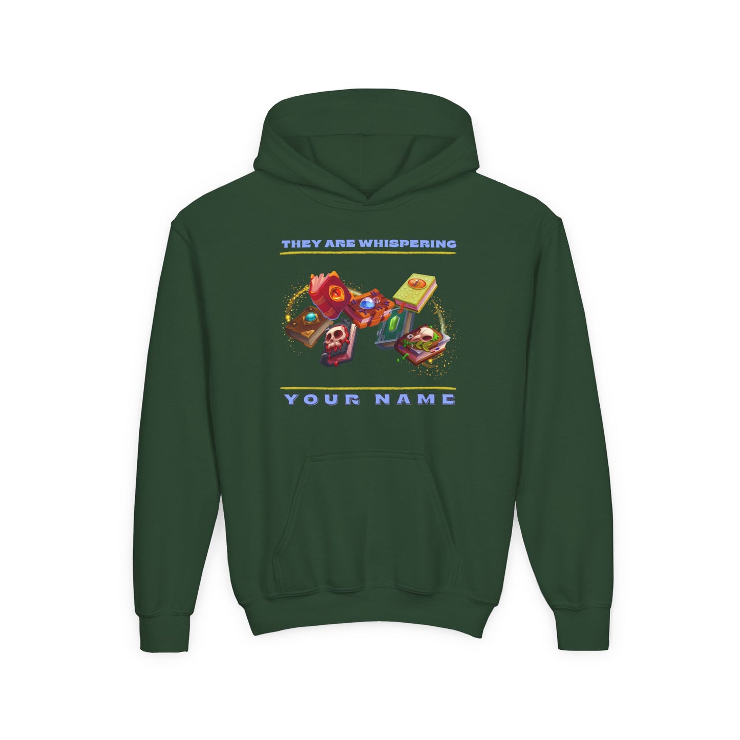 Youth Whispering Books Hoodie – Spooky Magical Library Design