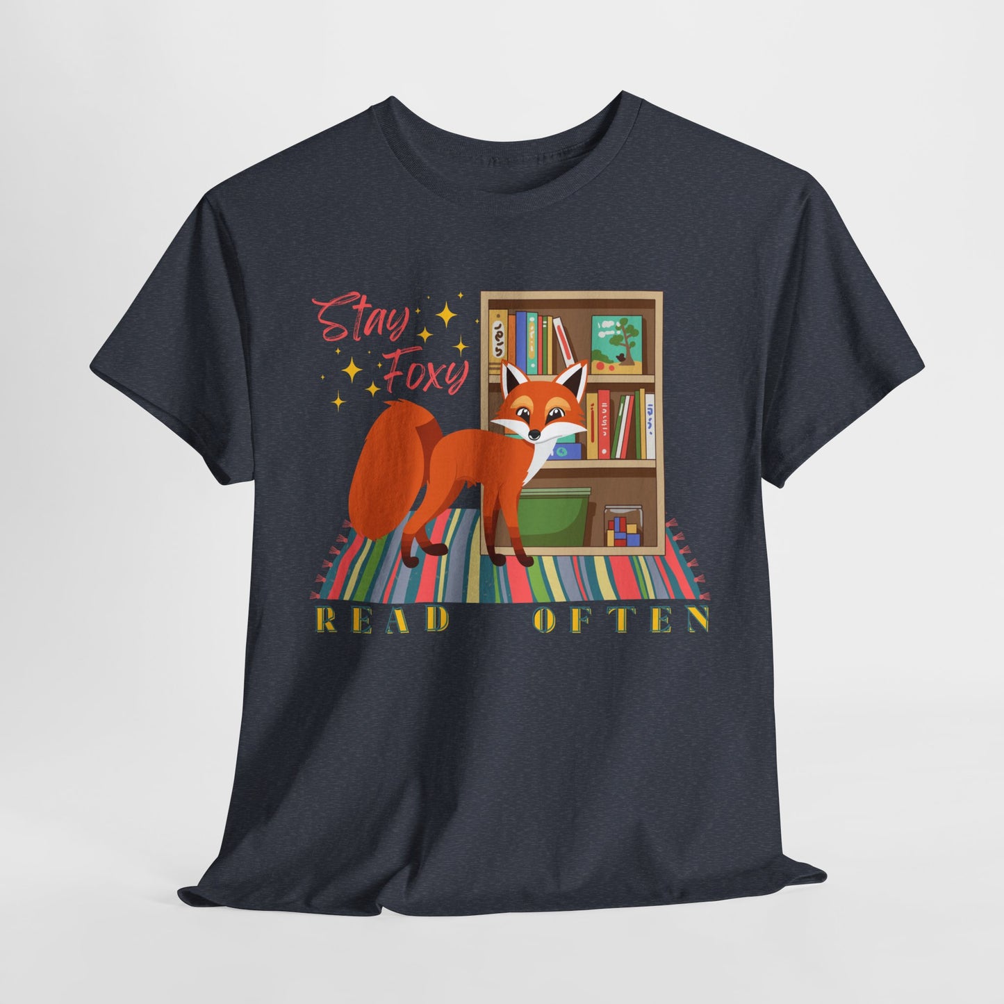 Teen/Adult Unisex “Stay Foxy, Read Often” Fox Tee