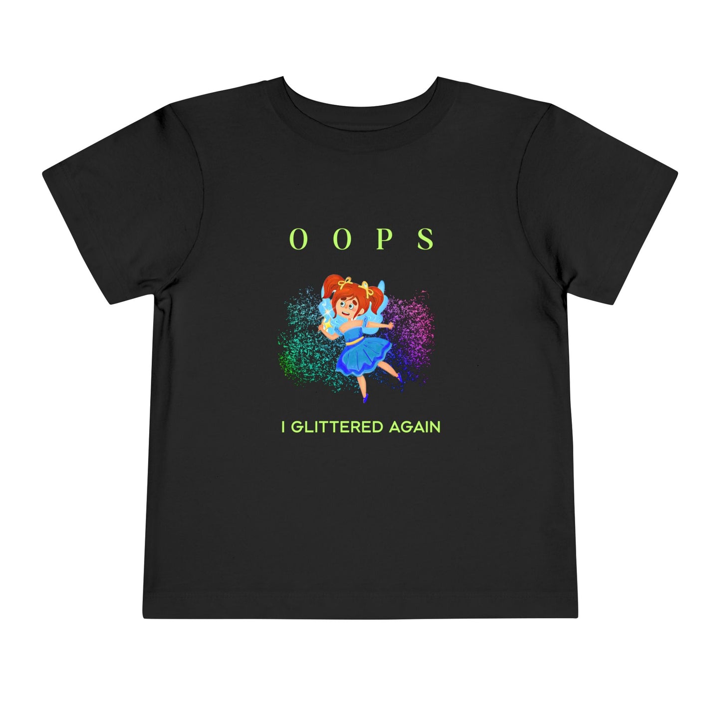 Toddler Oops I Glittered Again Tee – Mei-Mei Sparkle Shirt for Playful Little Stars