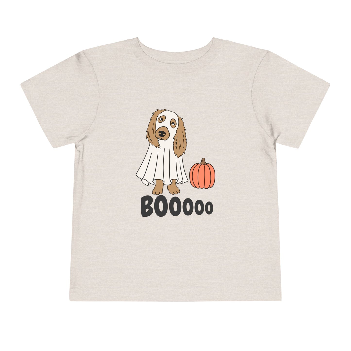 Toddler T-Shirt – BOOooo Doggie Ghost & Pumpkin Tee