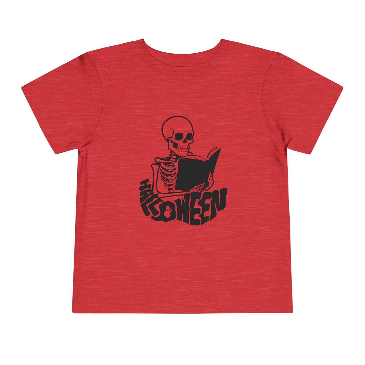 Toddler Halloween Reading Tee – Spooky Skeleton Book Lover Shirt