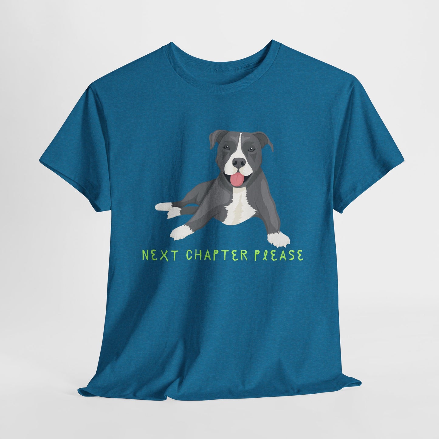 Teen/Adult Unisex Next Chapter Please Tee – Calm Pup, Curious Heart