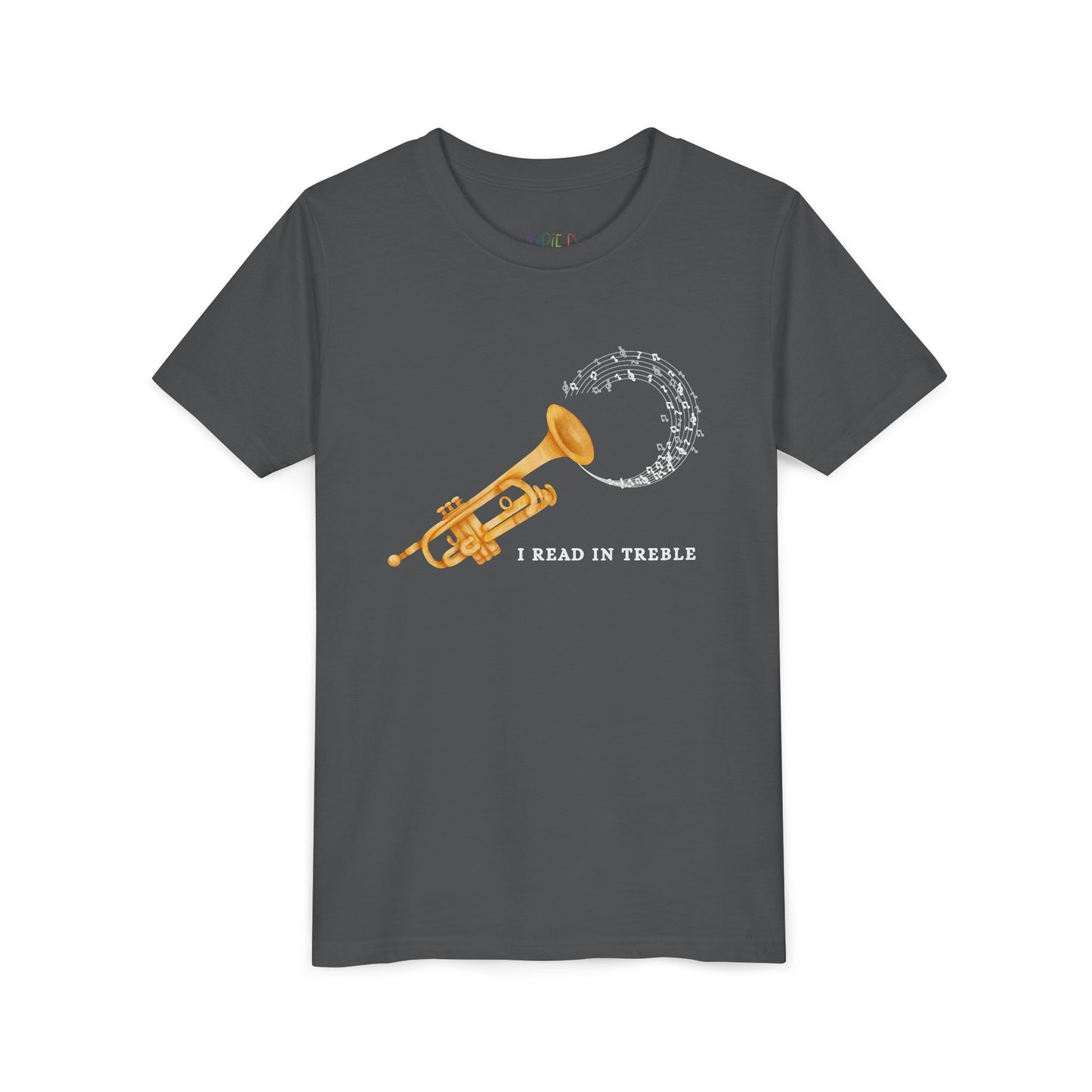 Youth I Read in Treble Tee โ Musical Pun Shirt for Bookish Band Kids