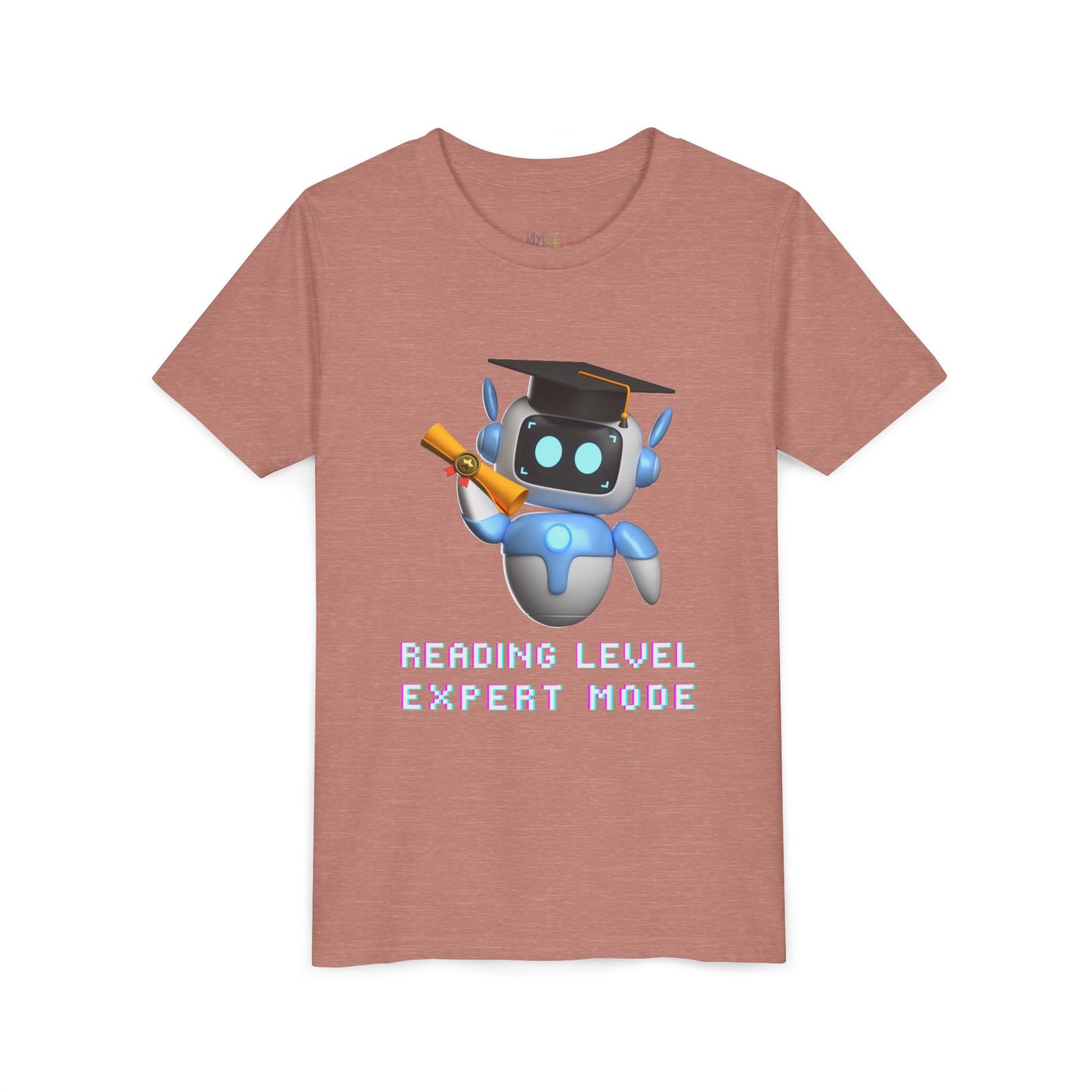 Youth Reading Level: Expert Mode Tee – Robot Graduation Shirt for Young Book Pros, For readers who’ve leveled up—and aren’t afraid to show it!