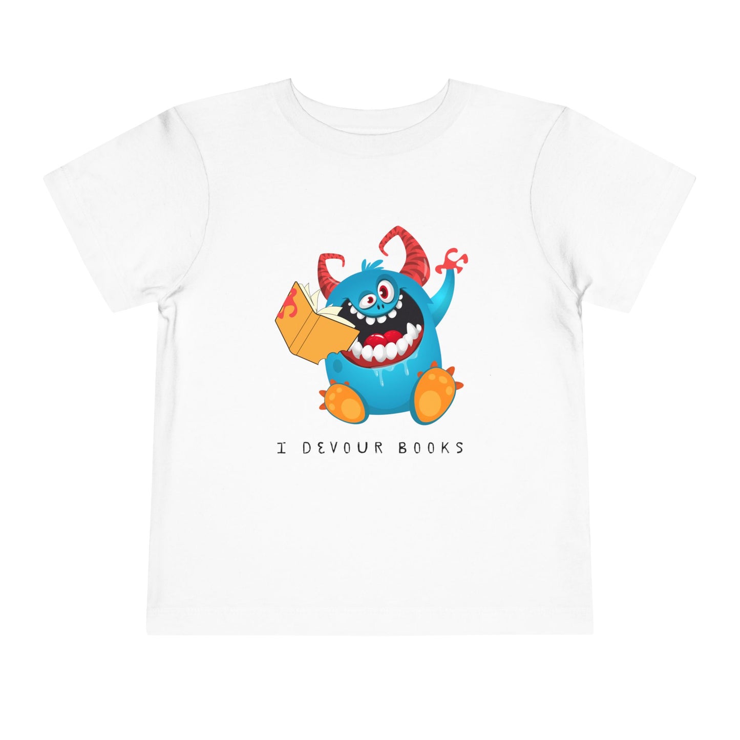 Toddler I Devour Books Monster Tee