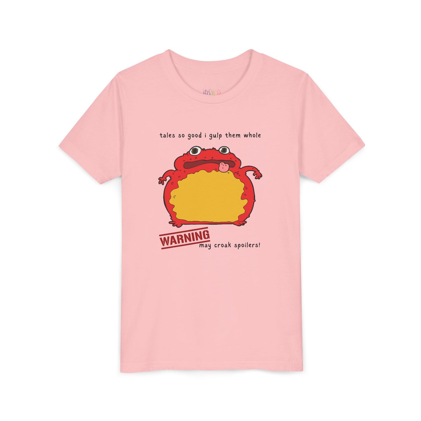 Youth Spoiler Croaker T-Shirt – Devourer of Books, Occasional Plot Slipper