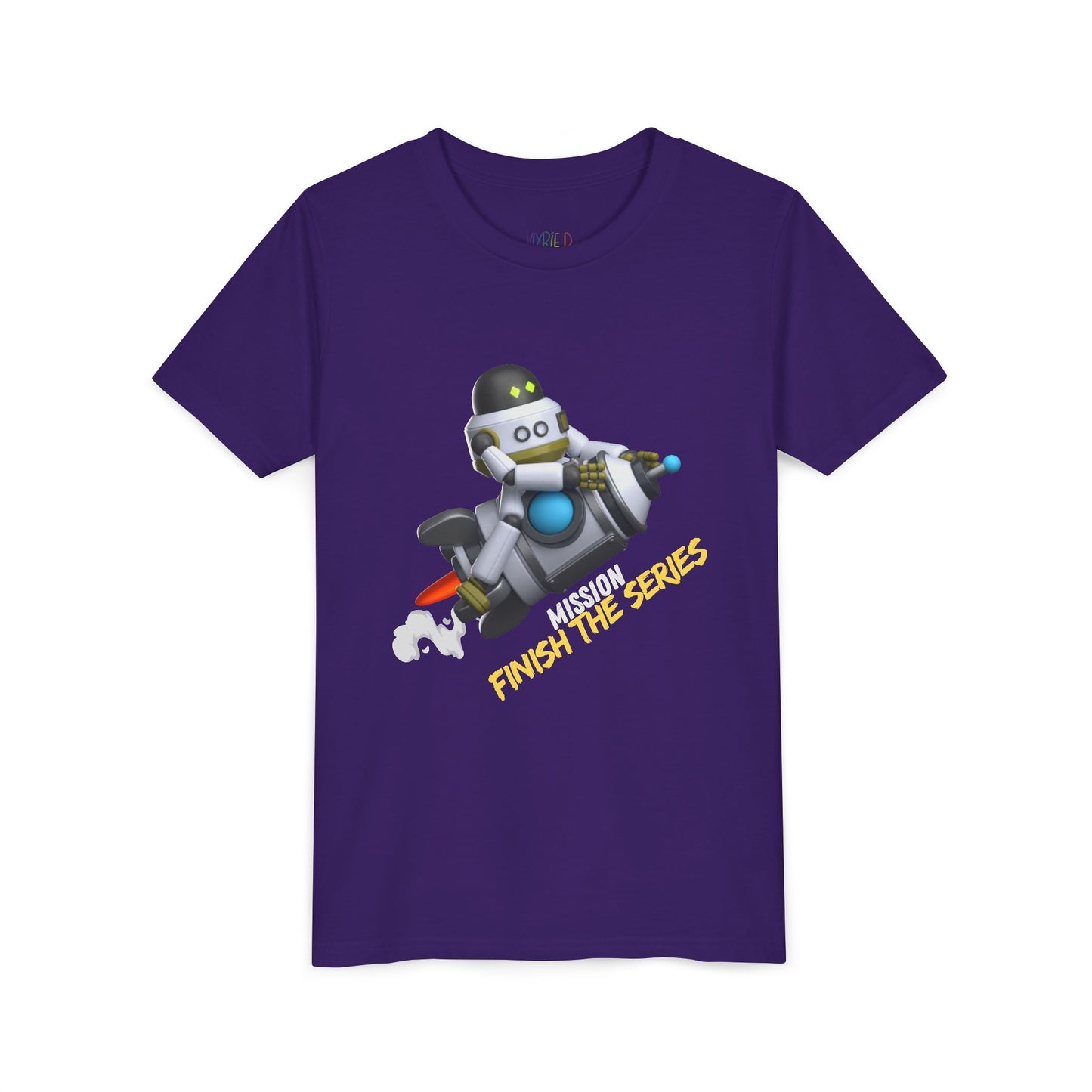 Youth Mission: Finish the Series Tee – Rocket-Bot Gear for Young Book Bingers, Blast through every chapter with determination and style!