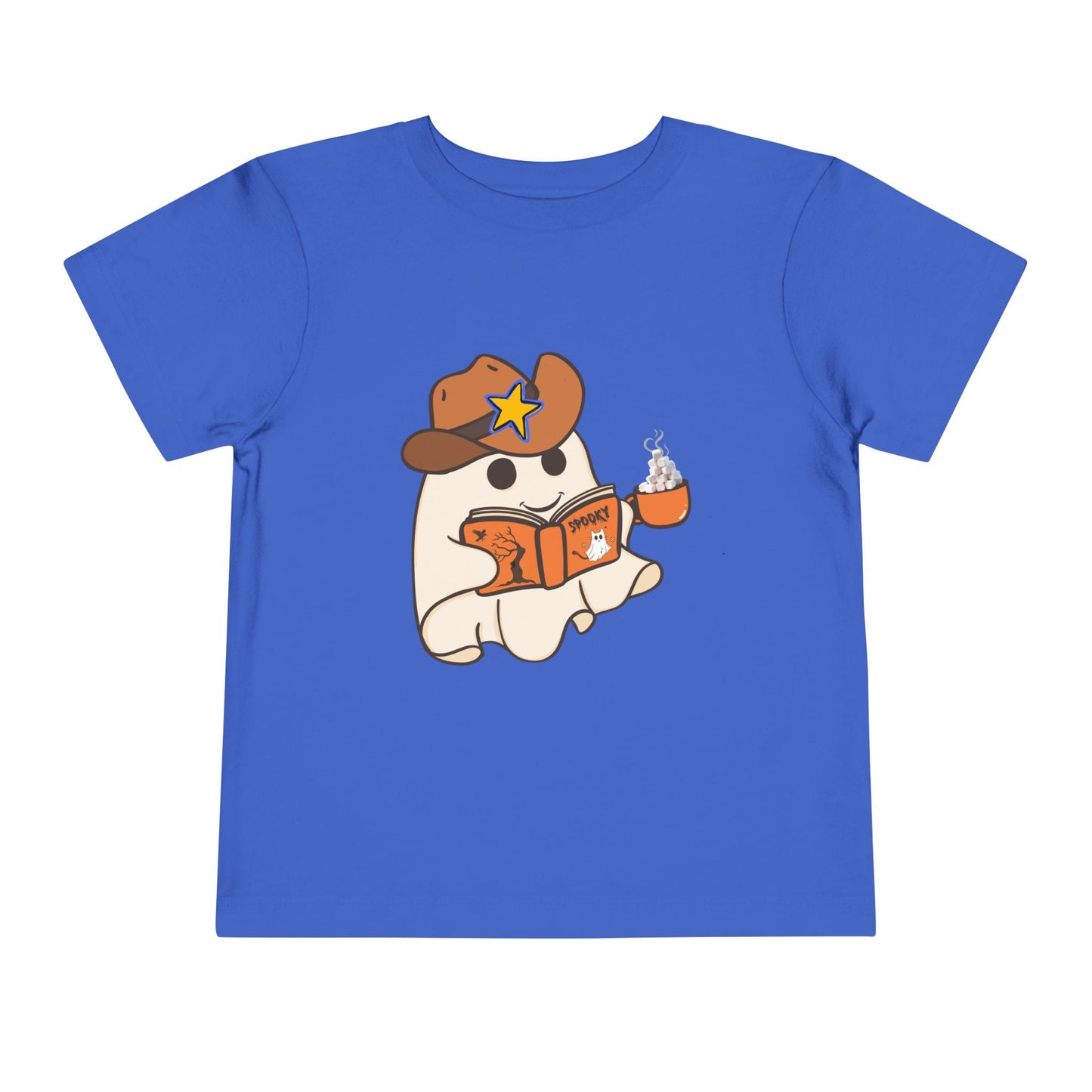 Toddler Cowboy Ghost Reading Tee – Spooky Cute Storytime Shirt