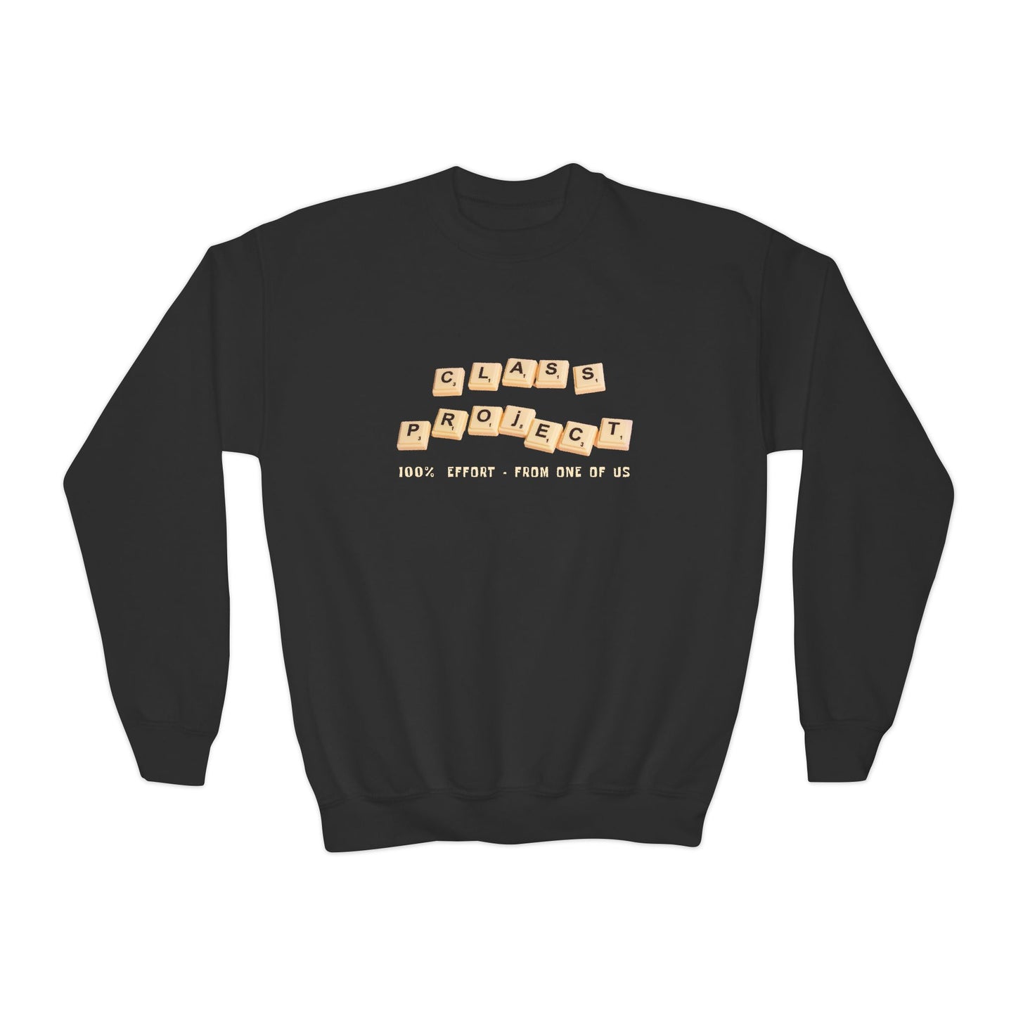 Youth Class Project Sweatshirt – 100% Effort (from One of Us!)
