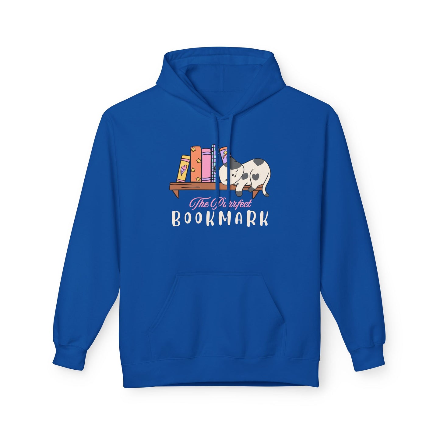 Teen/Adult Unisex The Purrfect Bookmark Hoodie β Cozy Cat and Bookshelf Design