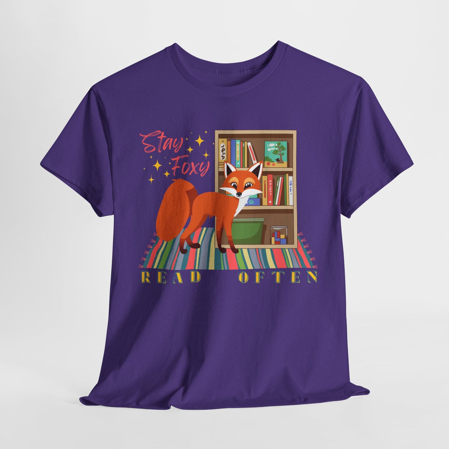 Teen/Adult Unisex “Stay Foxy, Read Often” Fox Tee