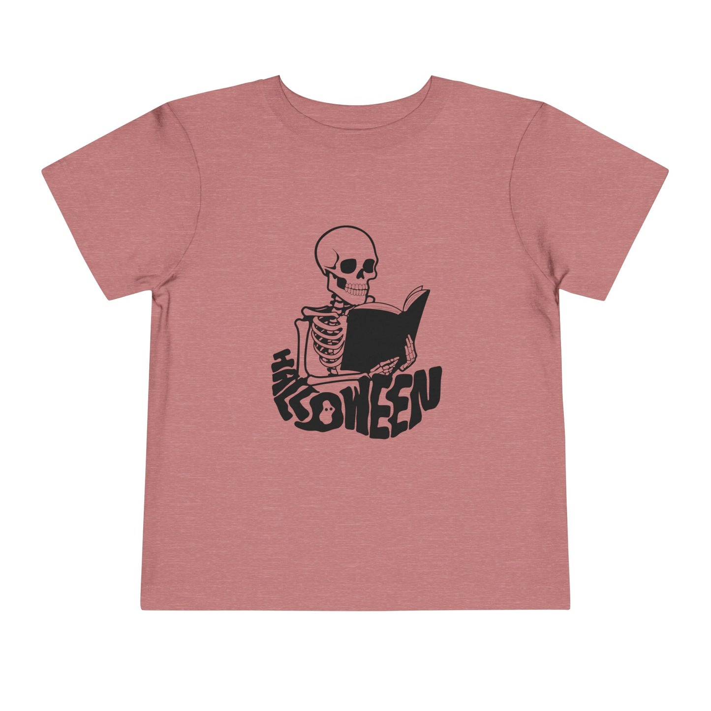 Toddler Halloween Reading Tee – Spooky Skeleton Book Lover Shirt