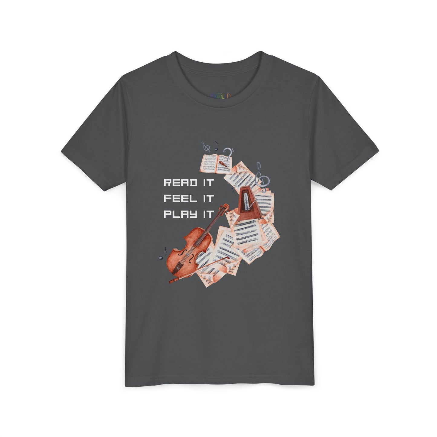 Youth Read It. Feel It. Play It. Tee – Violin Shirt for Passionate Young Performers