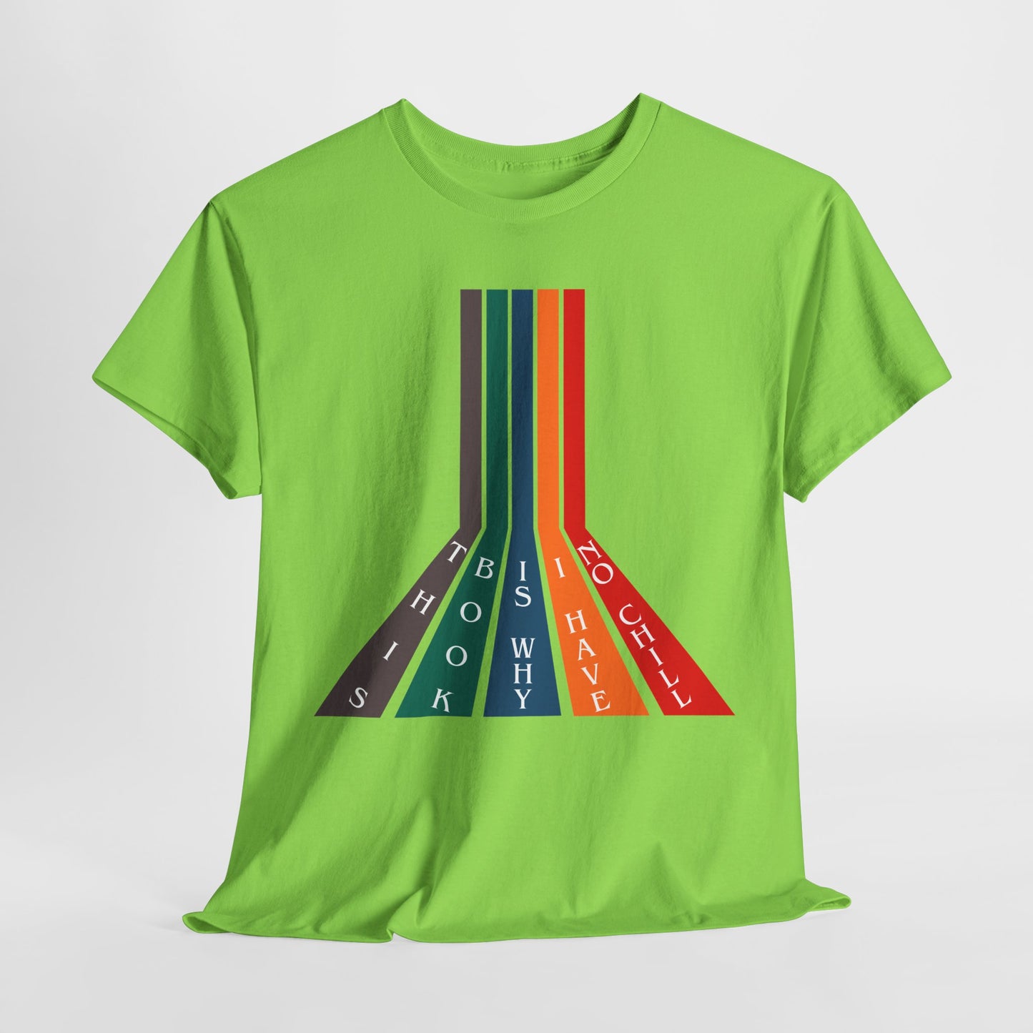 Teen/Adult Unisex Bookish Tee – This Book Is Why I Have No Chill (Color Stripe Edition)