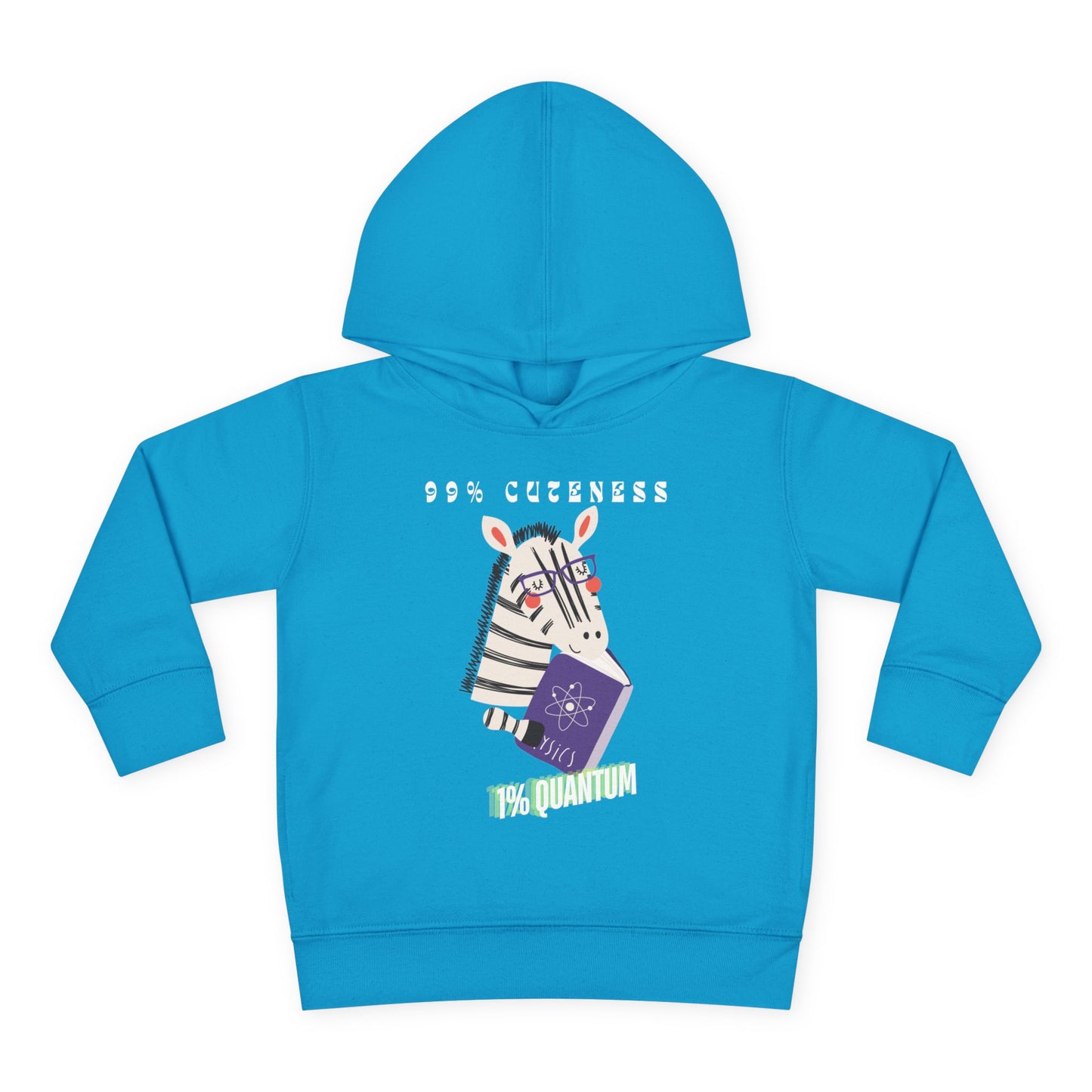 Toddler 99% Cuteness 1% Quantum Hoodie β Smart Zebra Reader Design