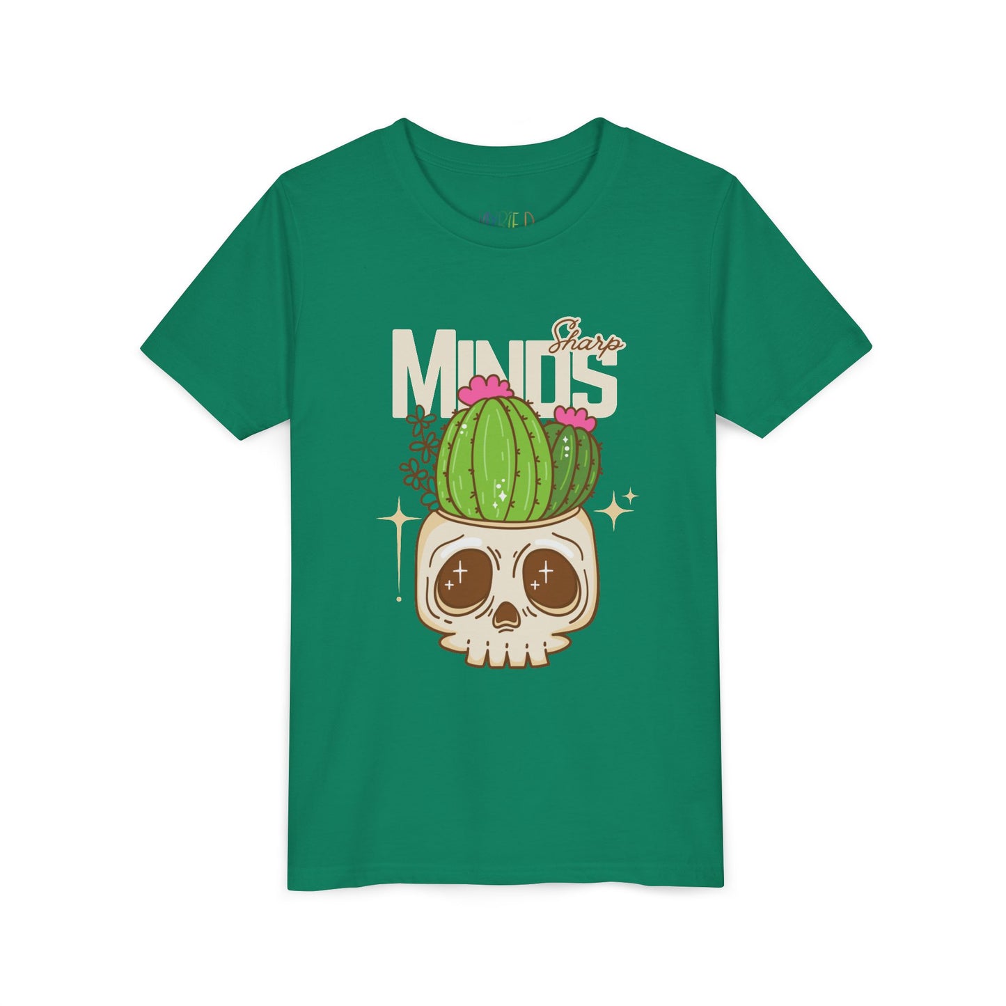 Youth Tee – Sharp Minds Skull & Cactus Graphic Shirt