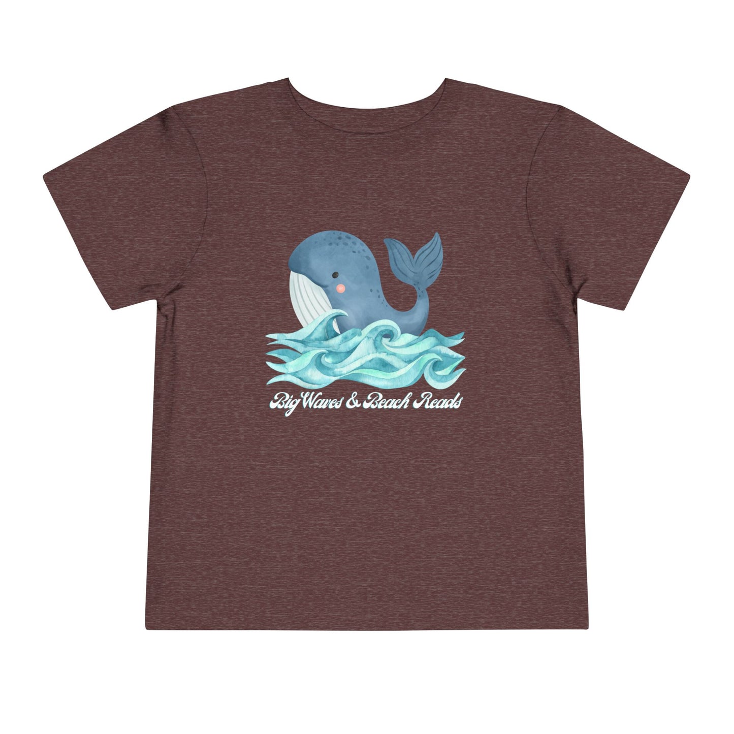Toddler Big Waves & Beach Reads Whale Tee β Ocean-Loving Bookworm Shirt for Kids