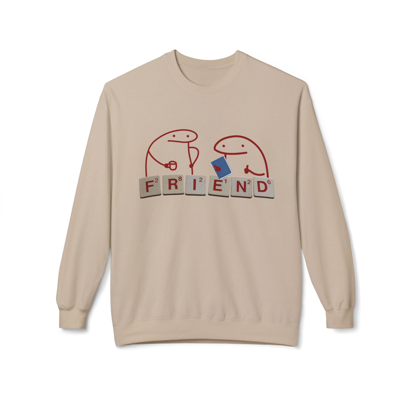Teen/Adult Unisex Friend Sweatshirt β Wholesome Design Celebrating Kindness and Connection